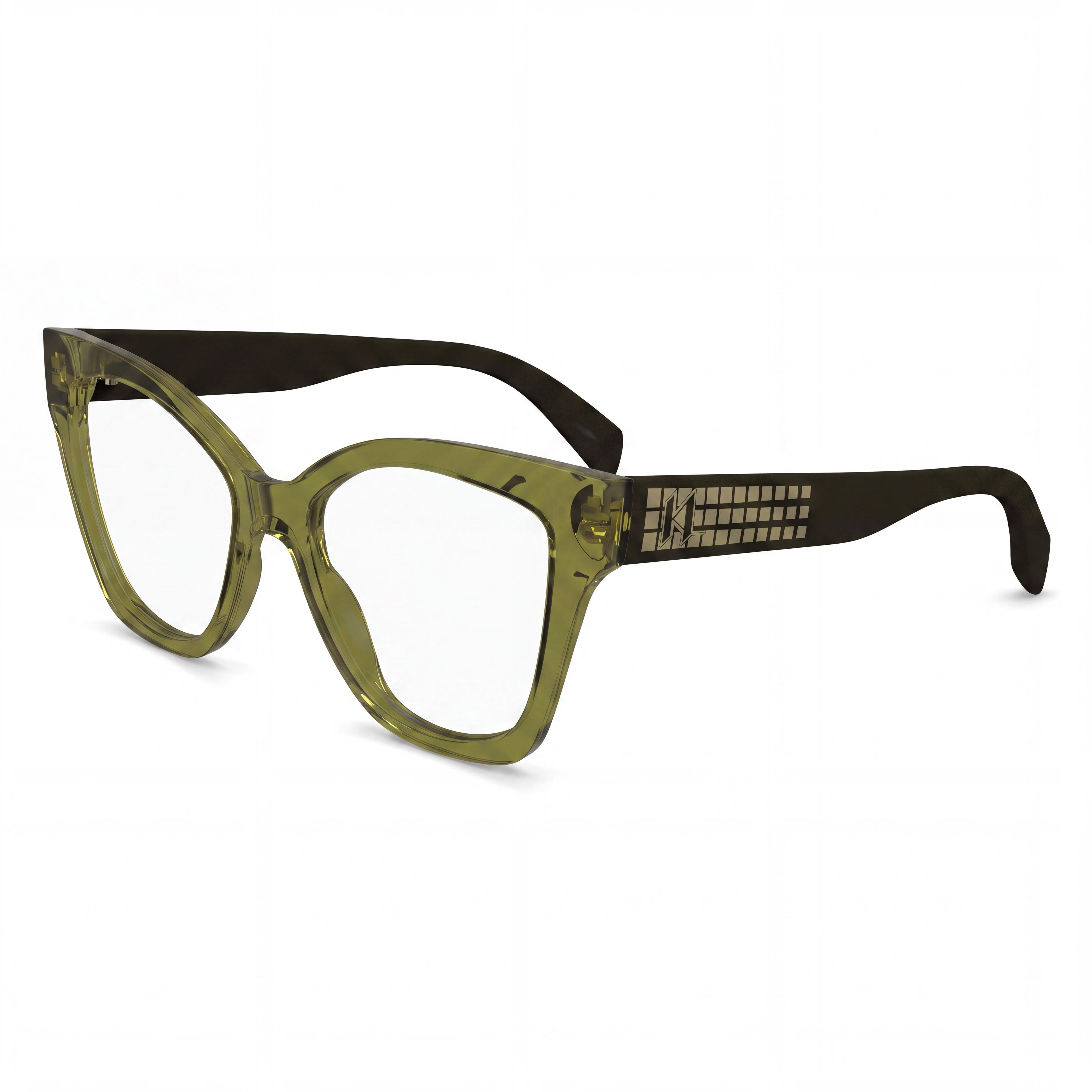 Gafas de sol KARL LAGERFELD Kl6150 unisex de montura inyectada multicolor con lentes caqui, ancho de lente 53 mm, Photo 1