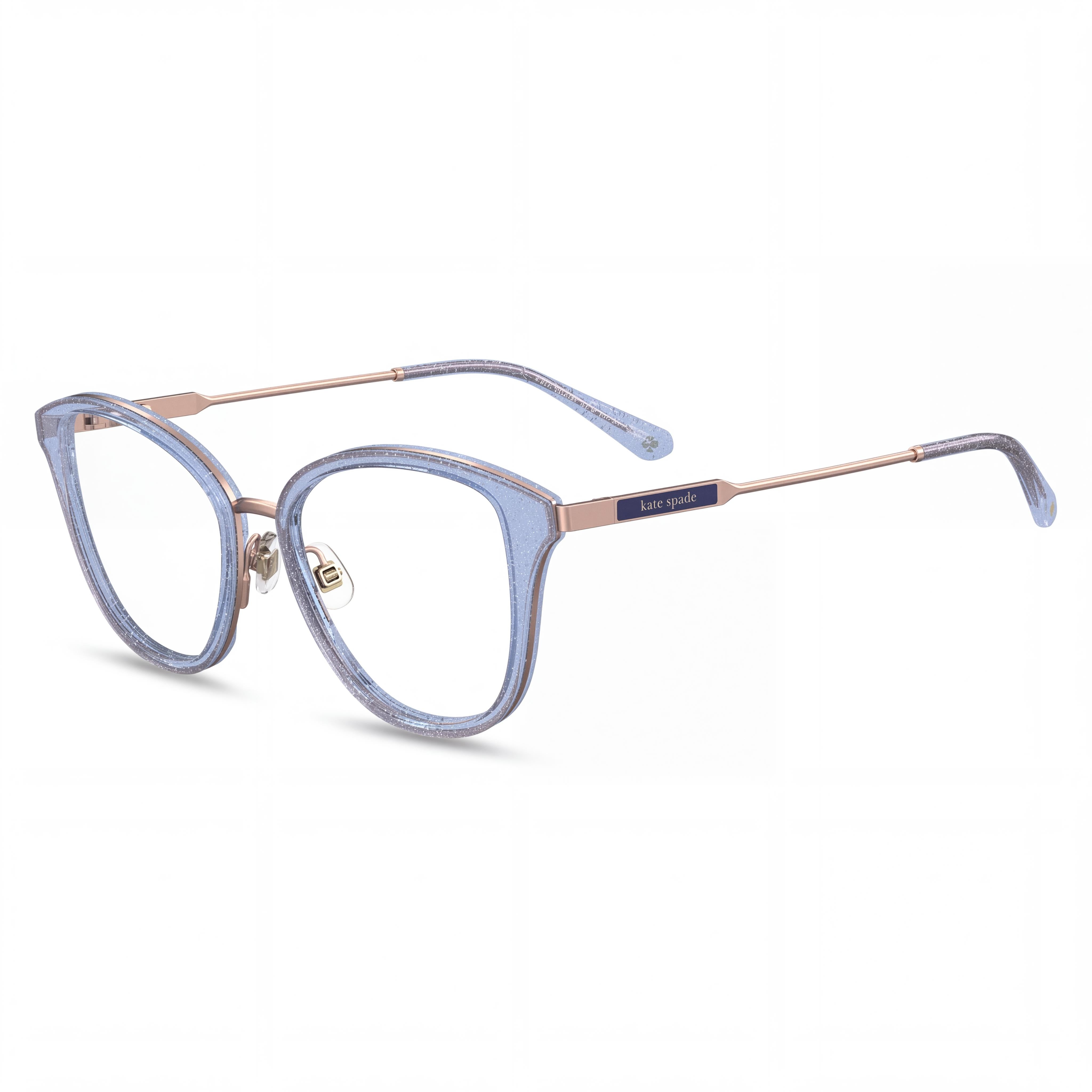 kate spade new york Classic Women's Metal Blue Glitter Non-Polarized Polycarbonate Sunglasses 52mm, Photo 1