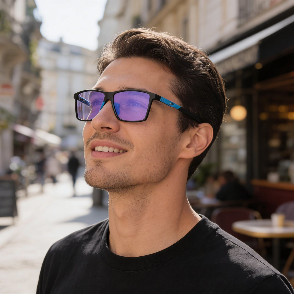 Adidas Comtemporary Men's Matte Black Blue Polycarbonate UV Protected Non-Polarized Sunglasses 135mm