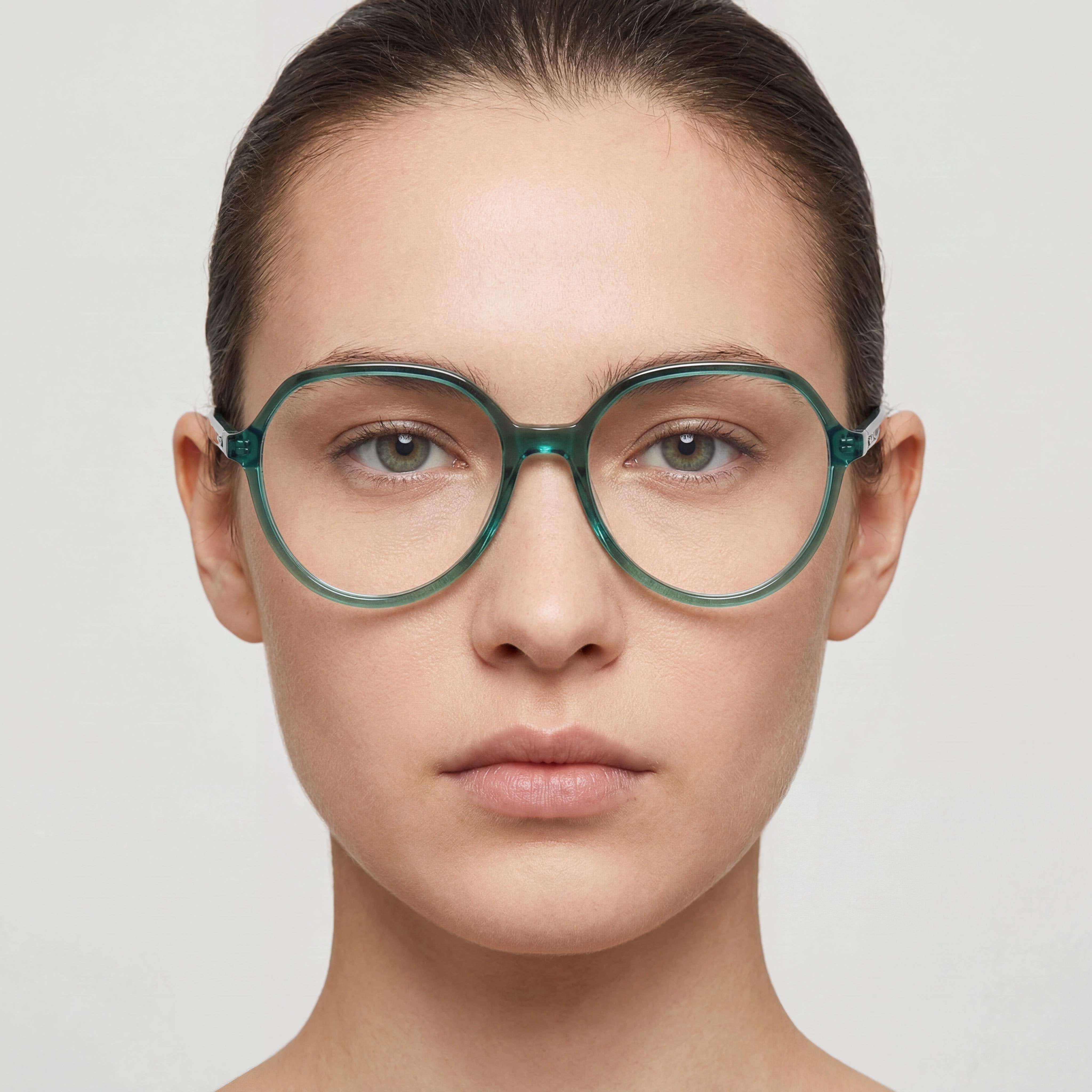 Isabel Marant Modern Unisex Sunglasses featuring Acetate Frame with Polycarbonate Lenses in Teal, offering UV Protection, 54mm, Photo 4