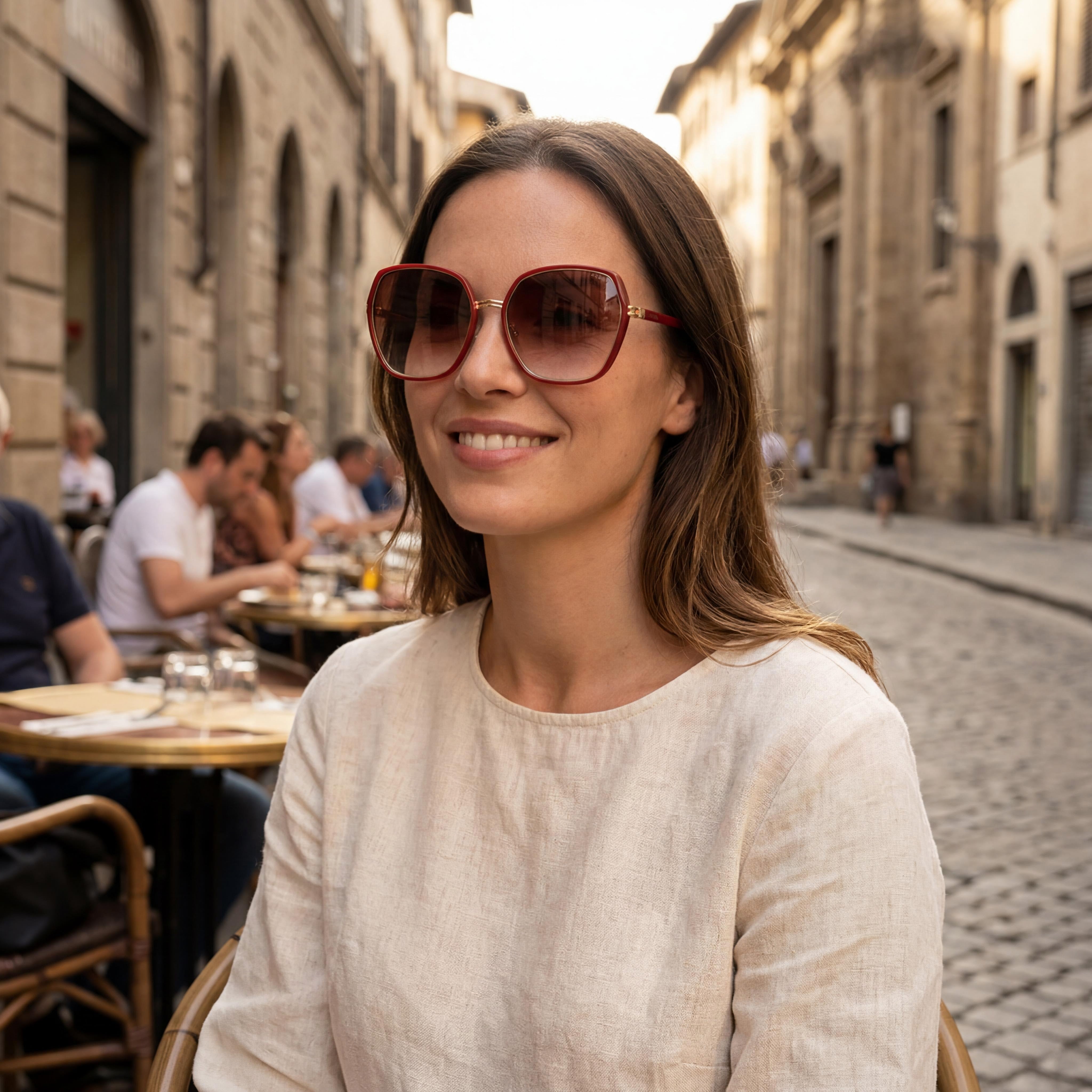 GUESS Women's Multicoloured Plastic Sunglasses 100% UV Protection Brown Lens 59-17-145mm, Photo 6
