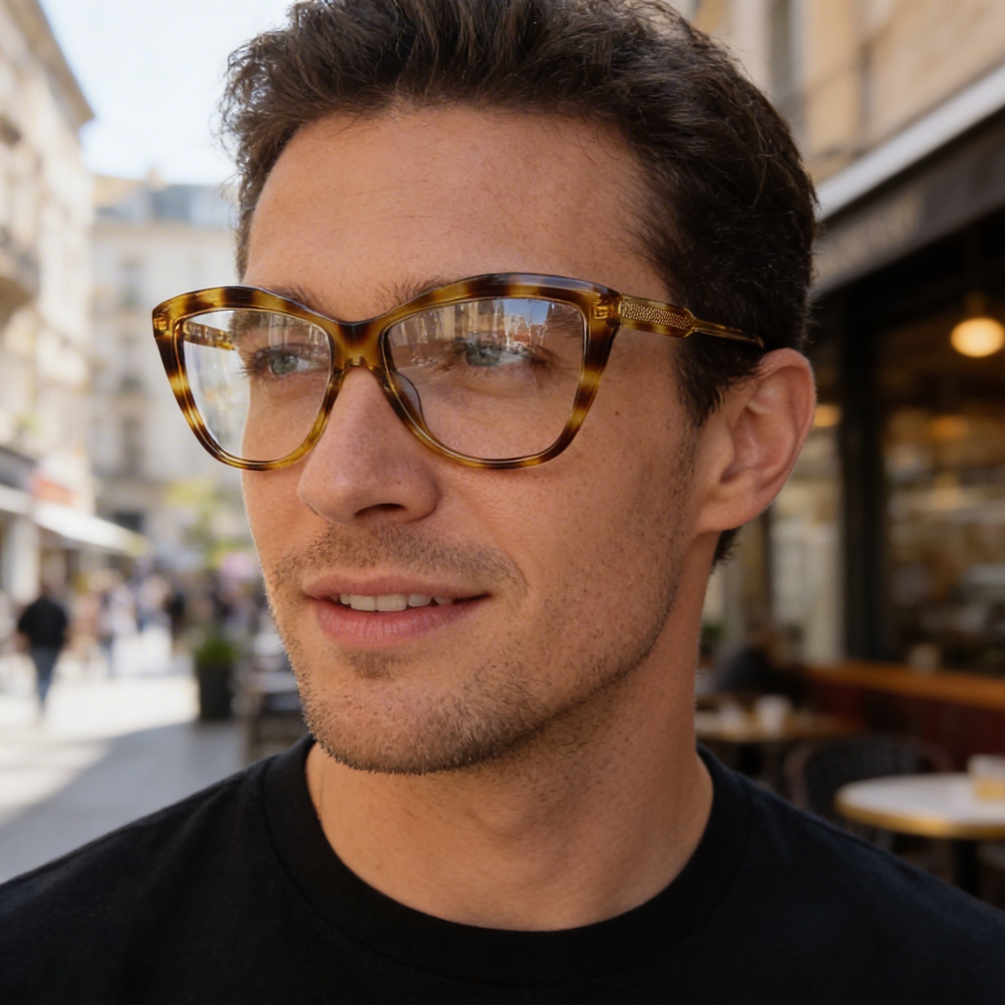 Gafas de sol Victoria Beckham de estilo moderno para hombre: montura de acetato en color Havana rubio con lentes de policarbonato, tamaño 57 mm, Photo 6