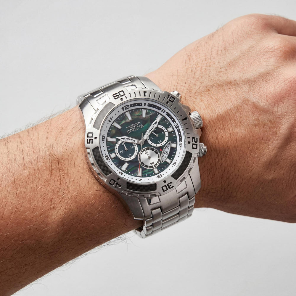 Reloj cronógrafo de cuarzo Invicta Pro Diver - SCUBA 49853 para hombre, de acero inoxidable, con esfera negra, 51 mm