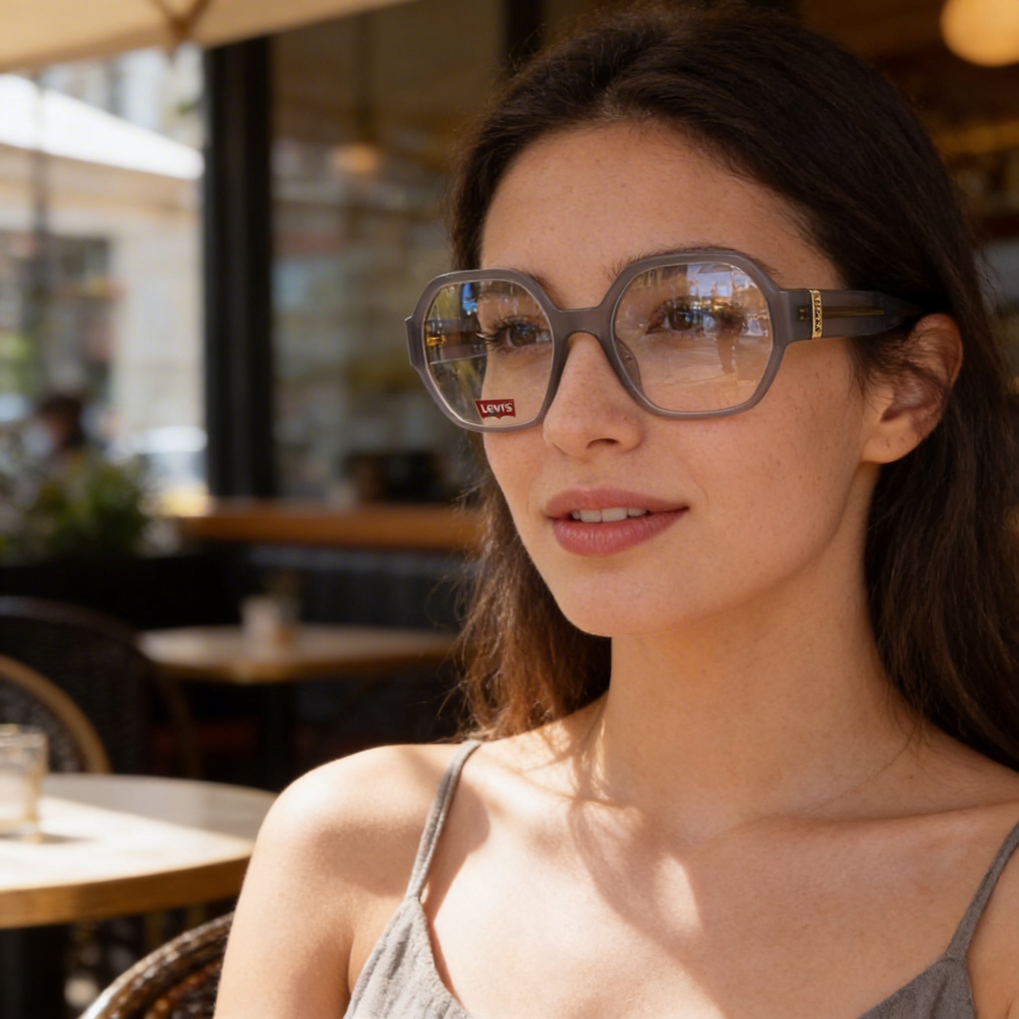 Levi's Modern Unisex Sunglasses with Acetate Frame and Polycarbonate UV Protection Lenses, Grey, 52mm, Photo 5