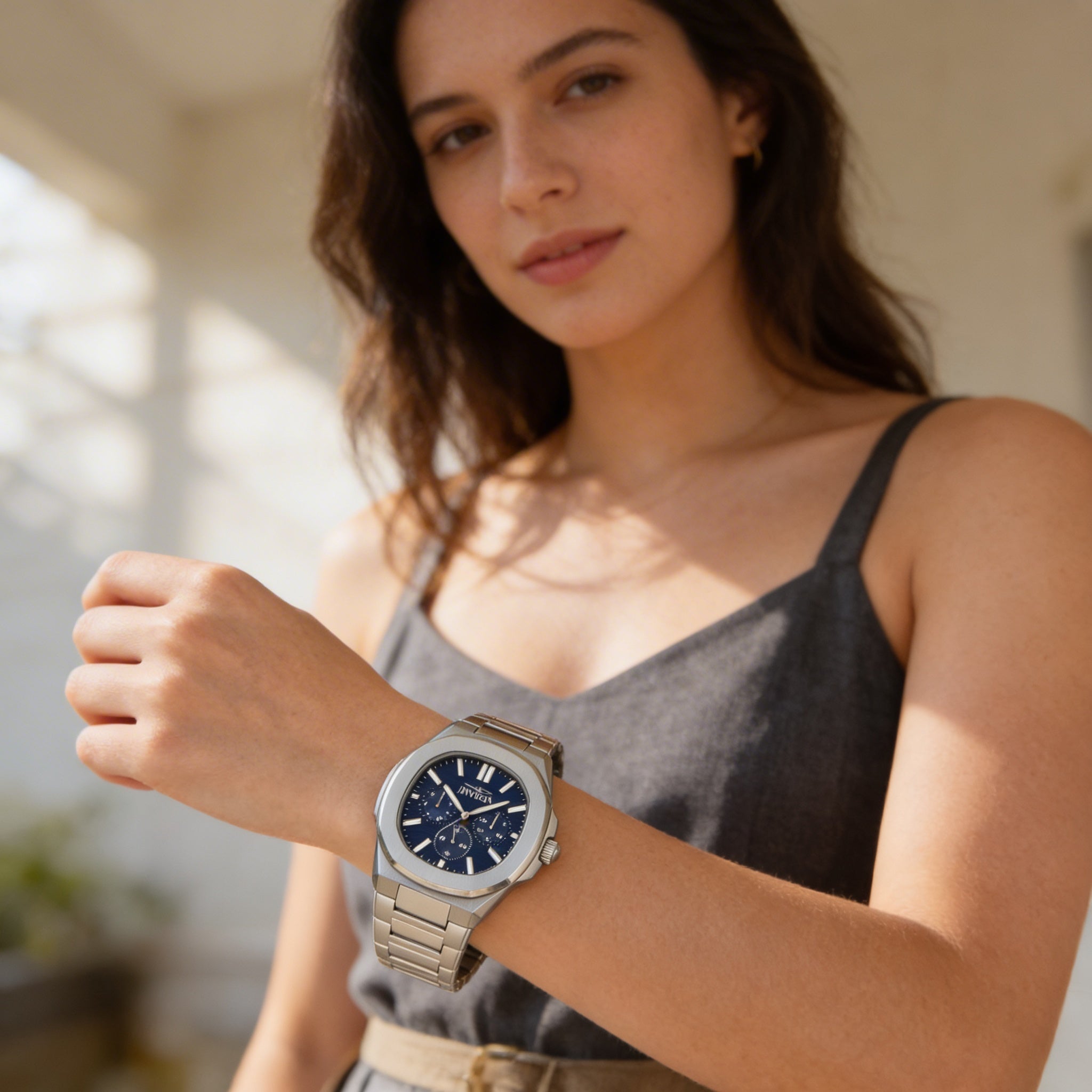 Invicta Speedway Collection 48326 Unisex Blue Dial Stainless Steel Quartz Chronograph Wristwatch 41mm, Photo 4