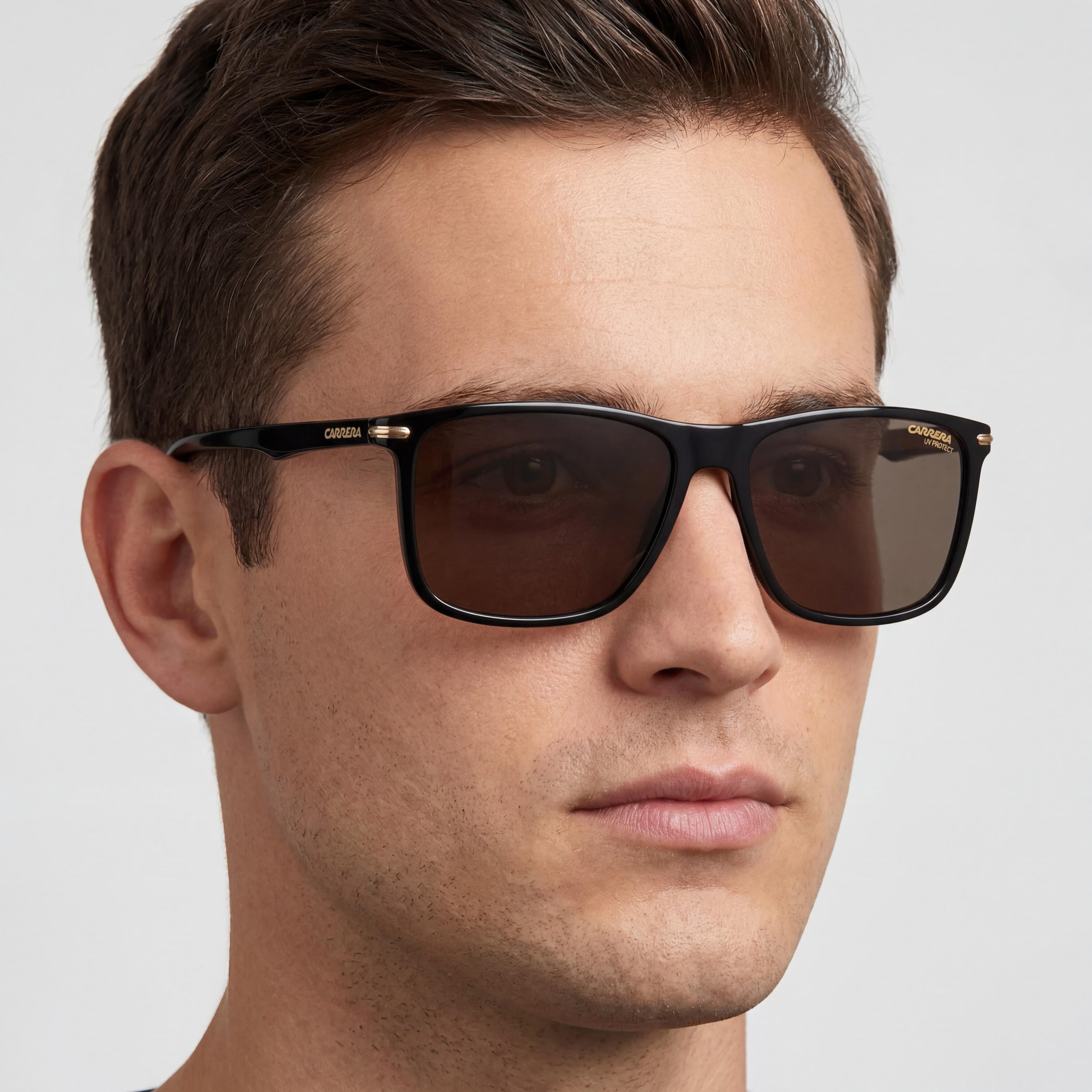 Carrera 298/S Men's Black Grey Polyamide Frame Non-Polarized Black Lens 100% UV Protection Sunglasses 57mm, Photo 4