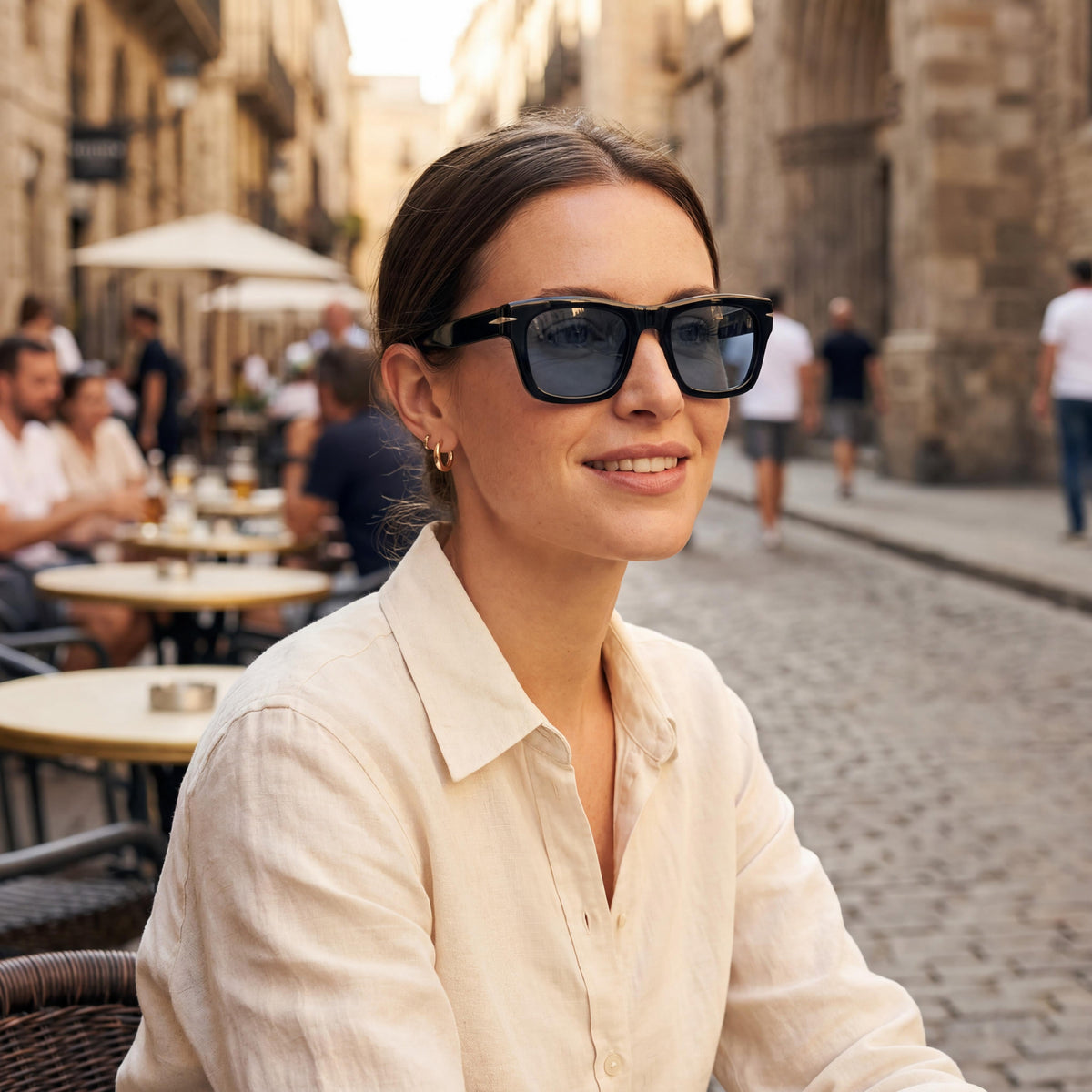 Gafas de sol David Beckham Db 7099/s unisex de acetato negro modernas con protección UV de 51 mm, Photo 5