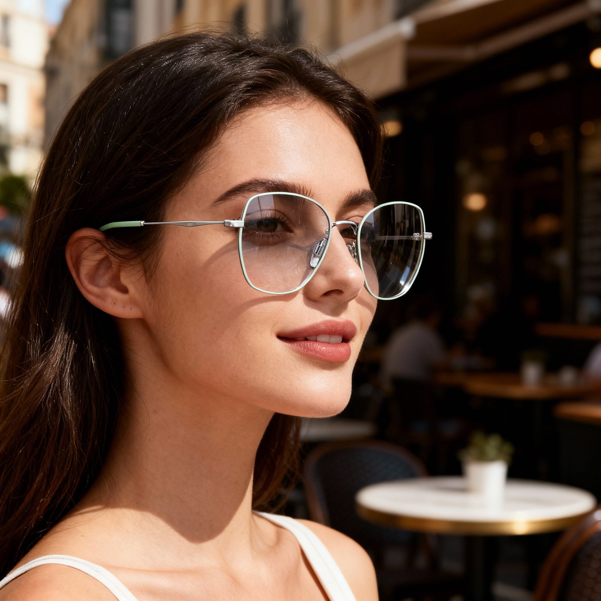 Levi's Women's Green Metal Prescription Eyeglass Frames, Size 52-18-145, Photo 6