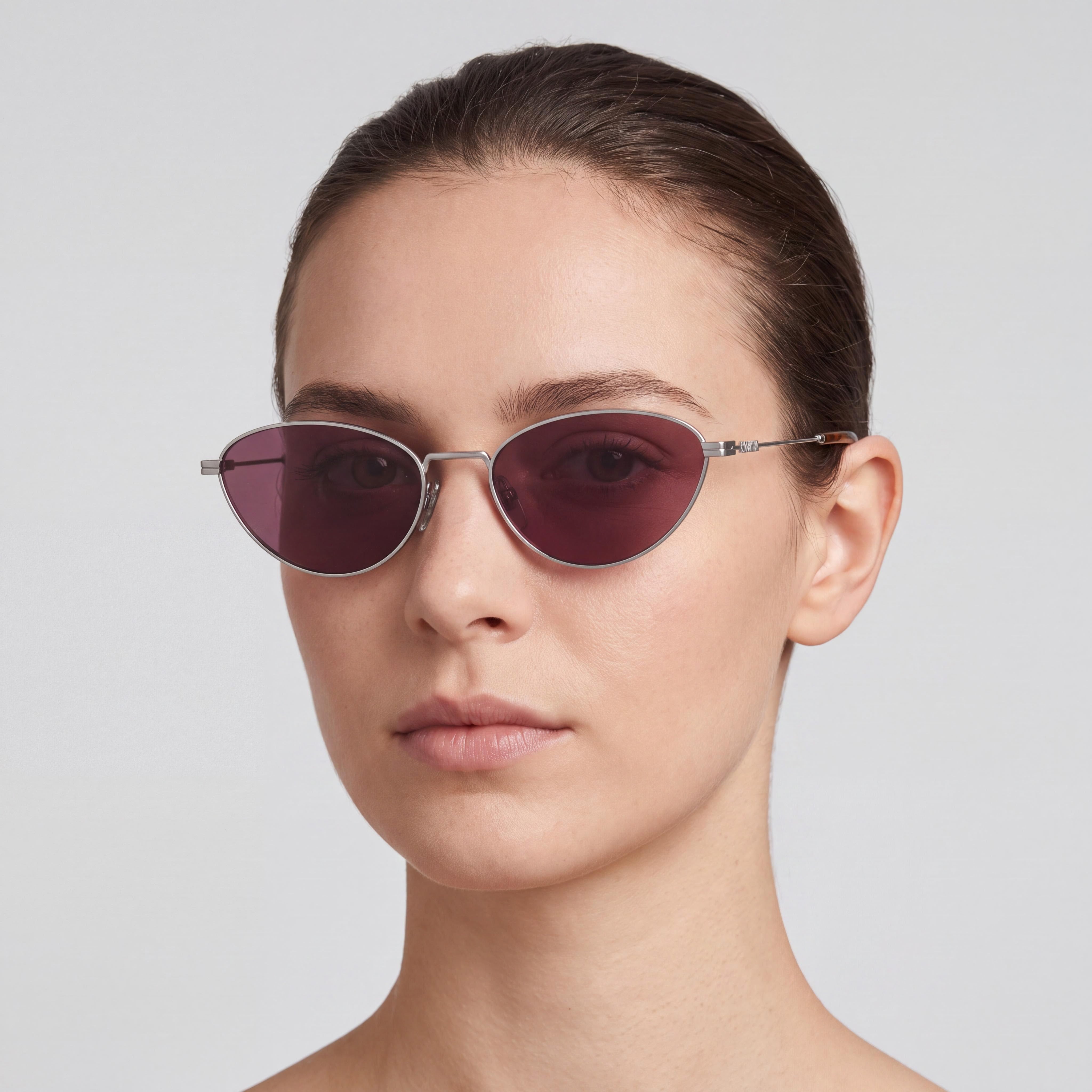 Moschino MOS177/S Women's Palladium Frame Non-Polarized Sunglasses with 18mm Bridge and 145mm Temples, Photo 4