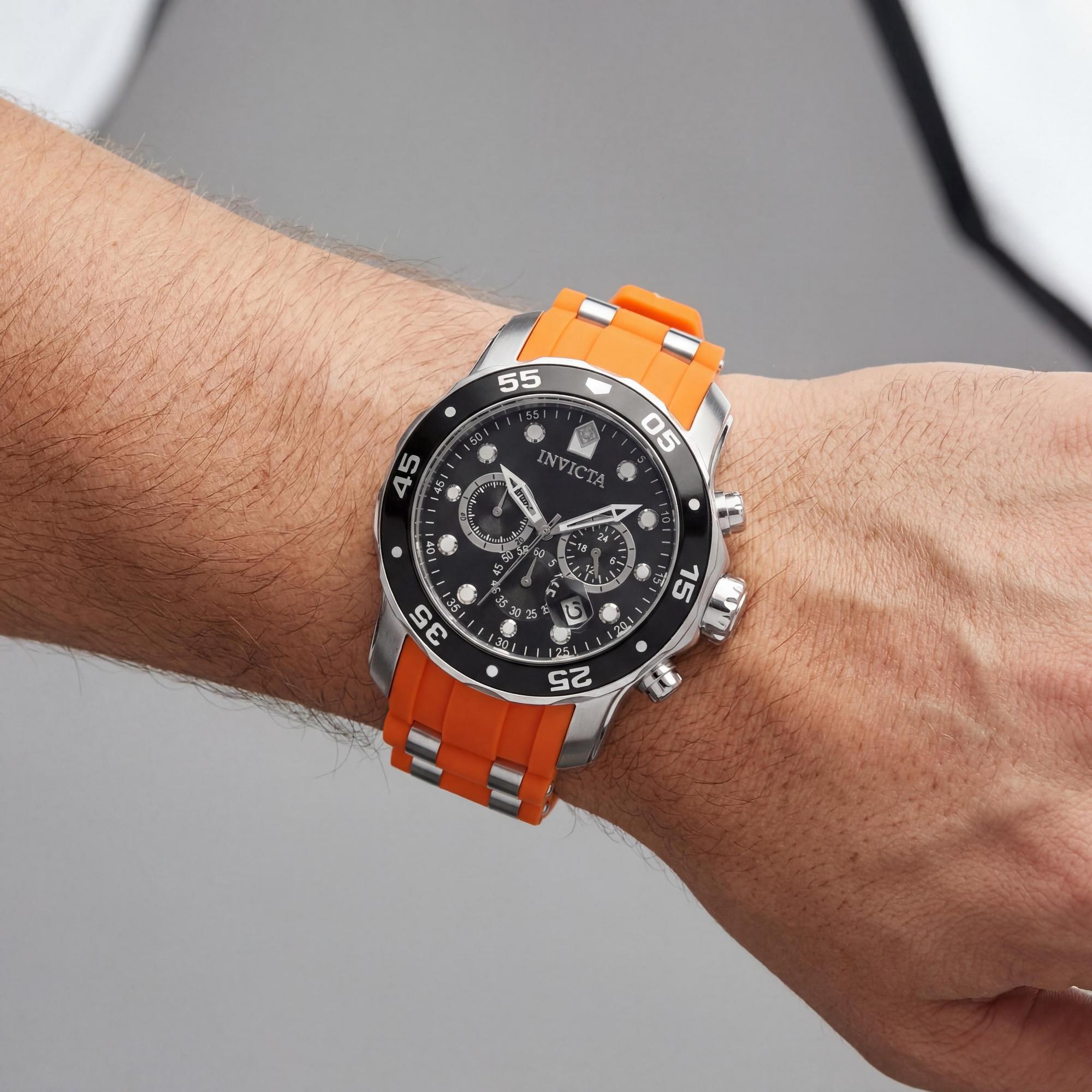 Reloj cronógrafo de cuarzo Invicta Pro Diver - SCUBA 49828 para hombre, 48 mm, acero inoxidable, esfera negra, correa de silicona., Photo 3