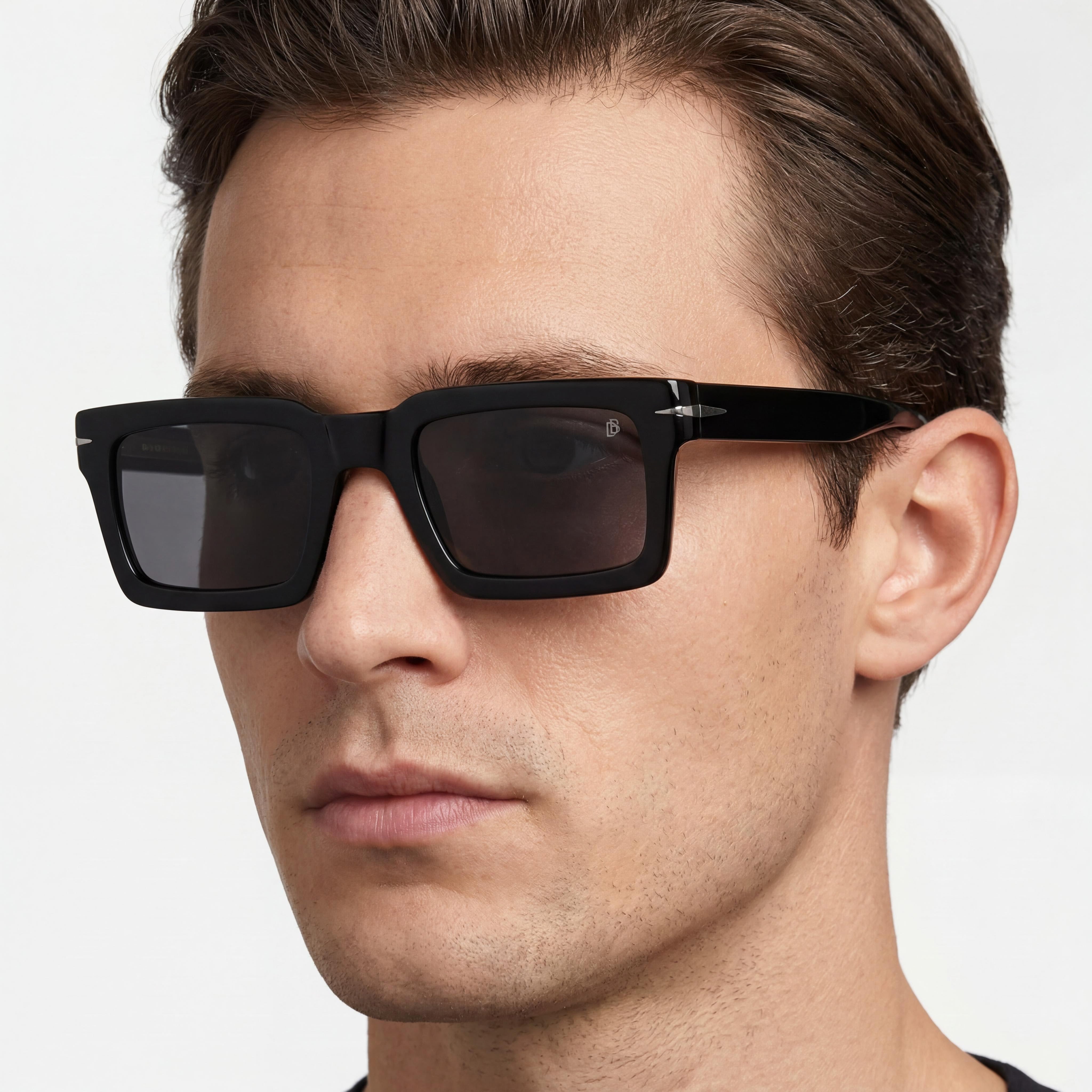Beckham DB 7126/S Men's Modern Style Acetate Frame Eyeglasses Black/Grey, Lens Width 51mm, Bridge 23mm, Photo 5