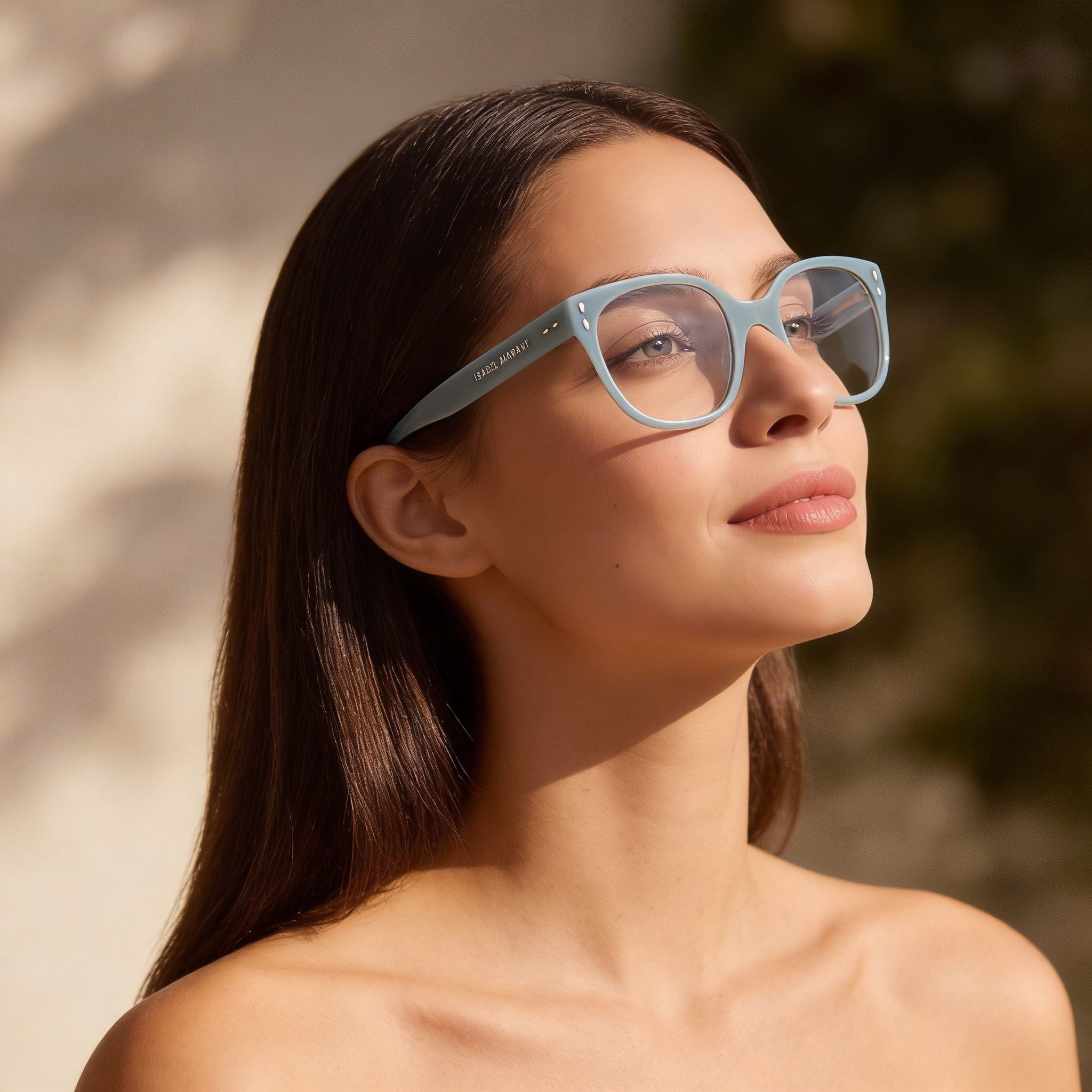 Isabel Marant Im 0021 Modern Unisex Sunglasses, Azure Acetate Frame with Azure Lenses, 52mm, Photo 5