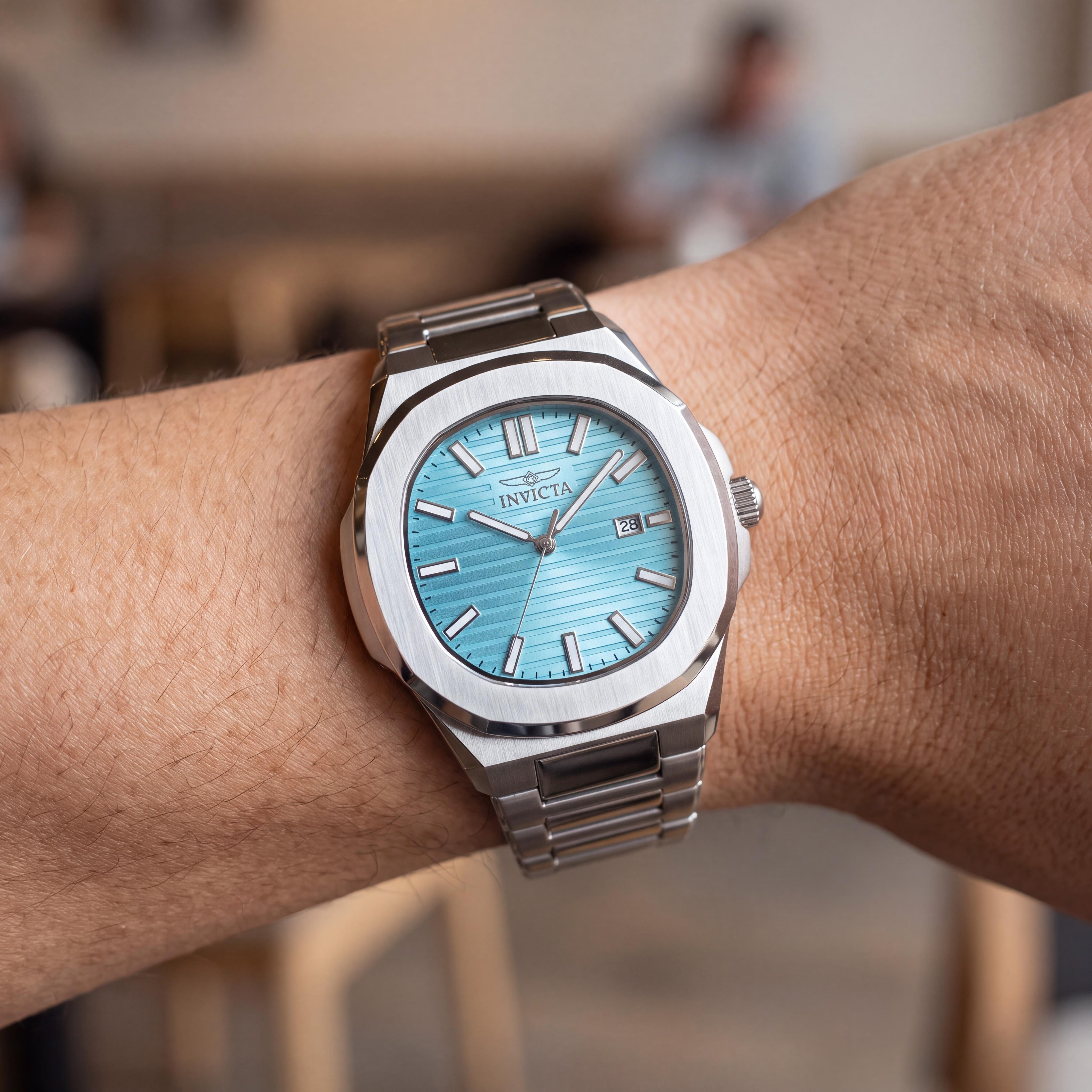 Invicta Speedway 48322 Reloj de Cuarzo Unisex de Acero Inoxidable con Brazalete de 41mm y Esfera Azul, Photo 4