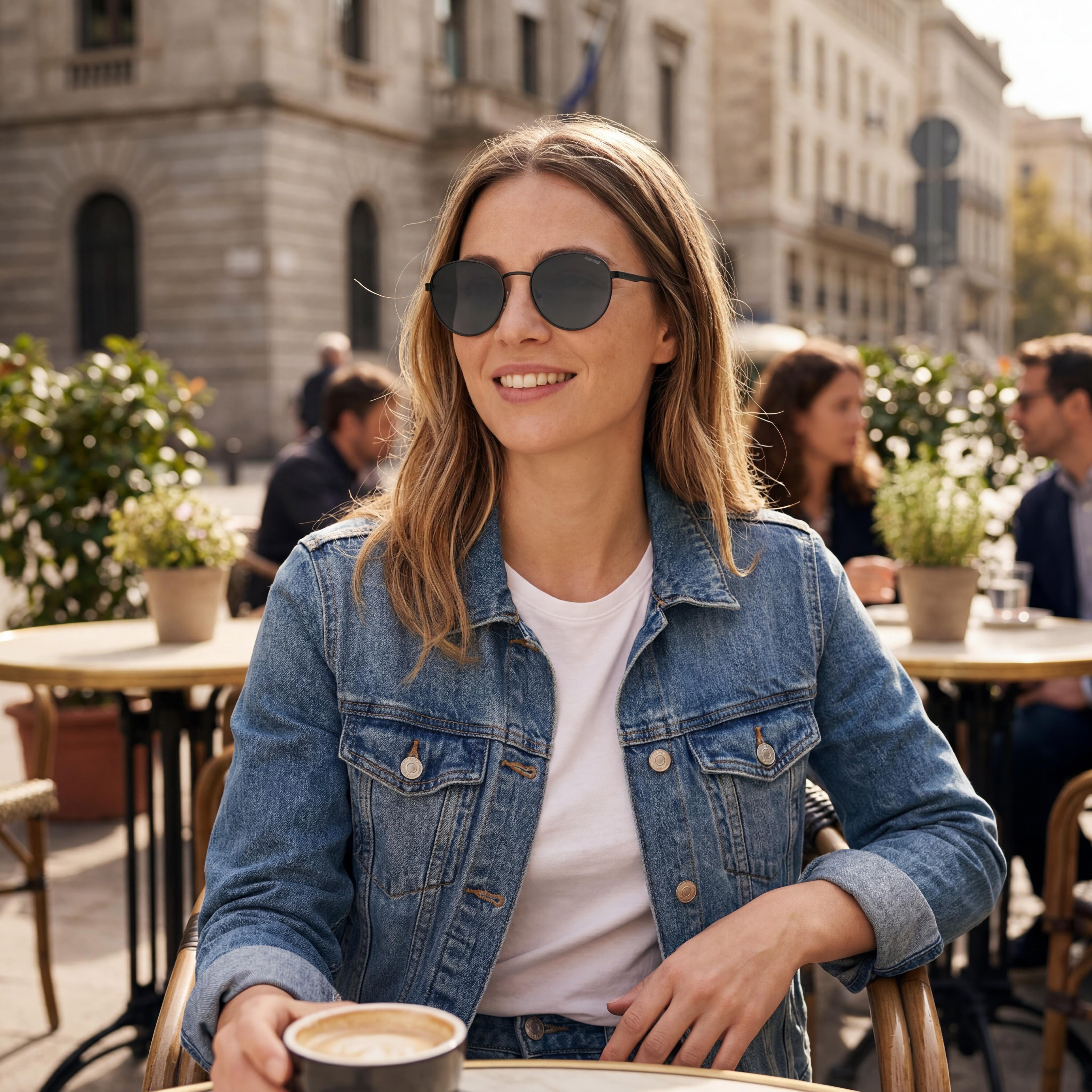 Polaroid Classic Unisex Matte Black Grey Stainless Steel Frame Grey Polarized UV Sunglasses 52mm, Photo 6
