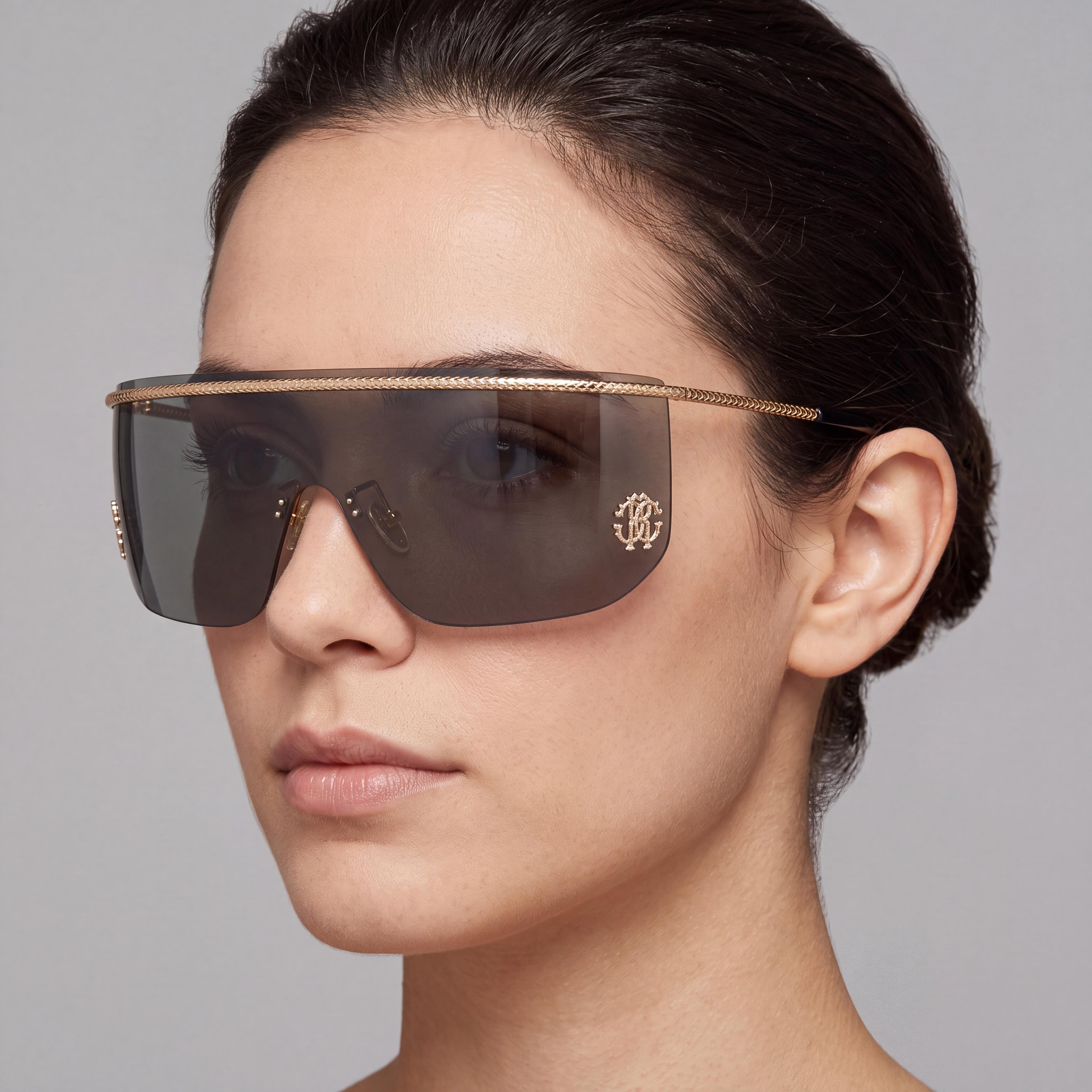 Roberto Cavalli Modern Women's Metal Shiny Rose Gold Sunglasses 99mm, Photo 4