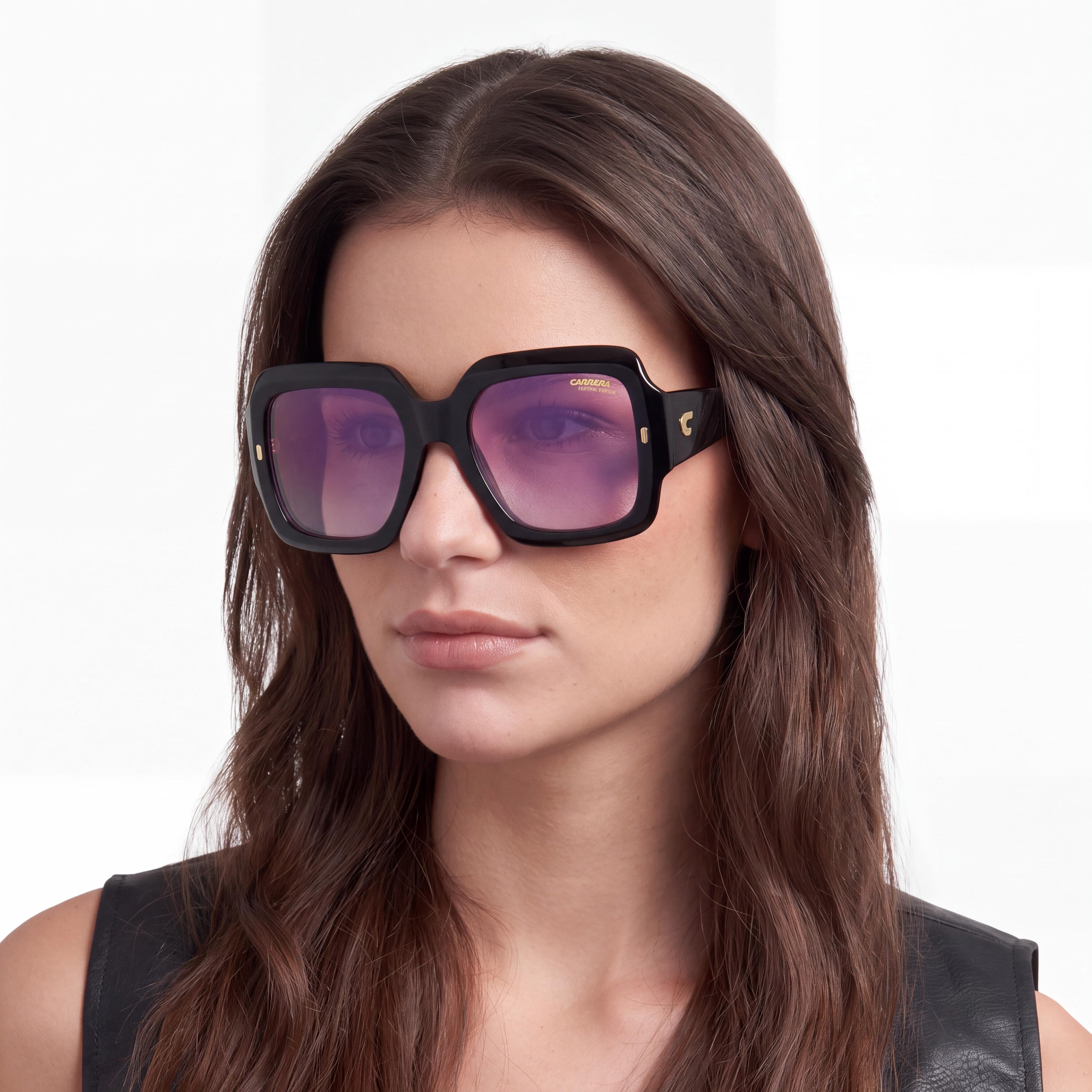 Carrera 3004/S Unisex Black Multilayer Violet Plastic UV Protection Sunglasses 54mm, Photo 4