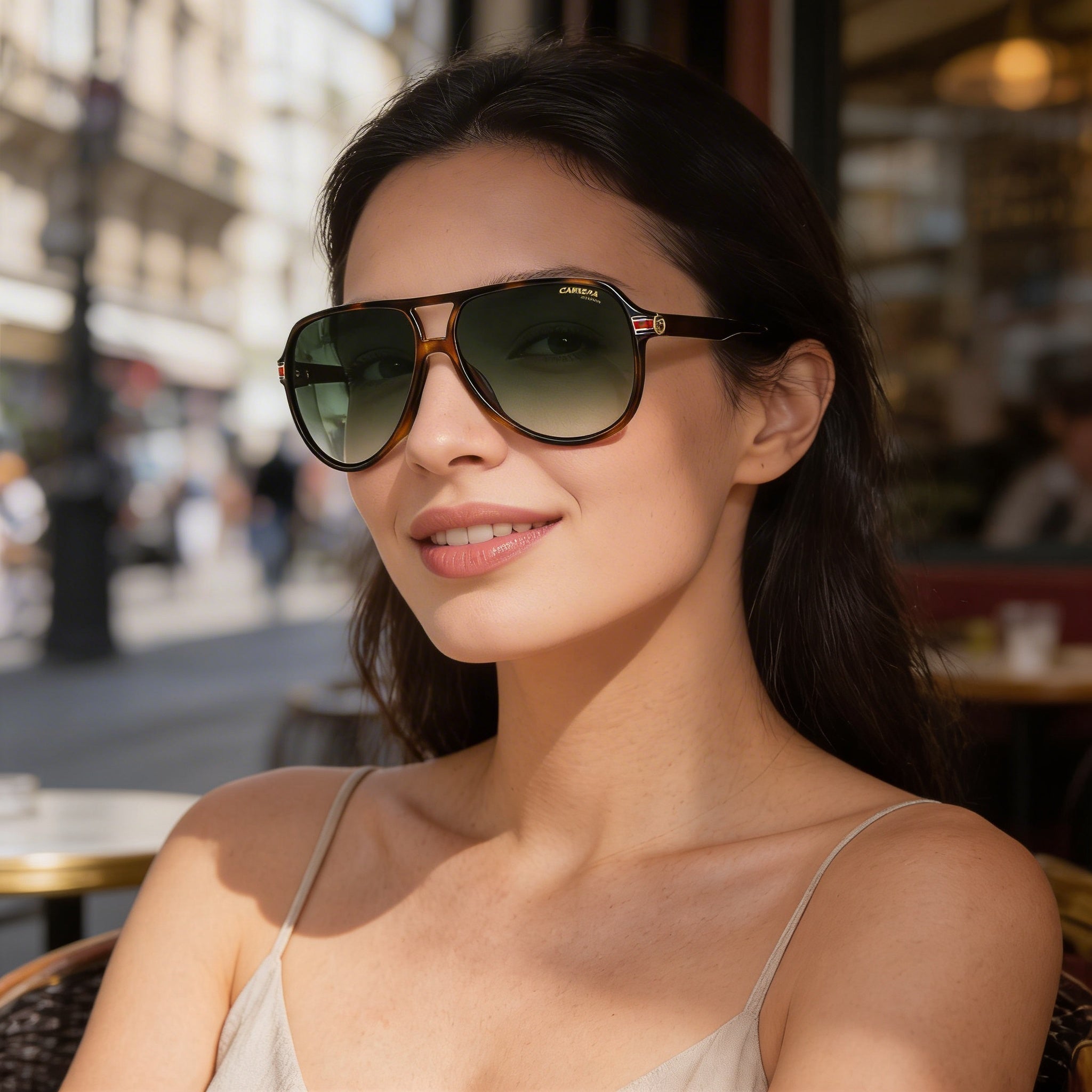 Carrera 1045/S Unisex Piloto Poliamida Habana Gafas de Sol Verde Degradado No Polarizadas Protección UV 61mm, Photo 5