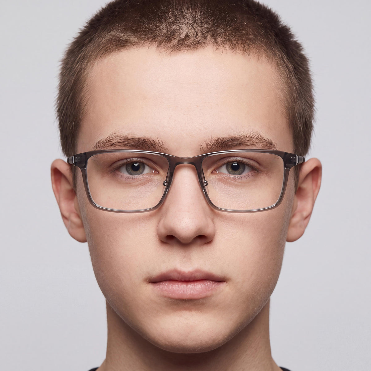 Flexon Modern EP8008 59324 Unisex Alloy Steel Frame Eyeglasses with Polycarbonate Lenses Grey Crystal 55-19-140mm, Photo 4