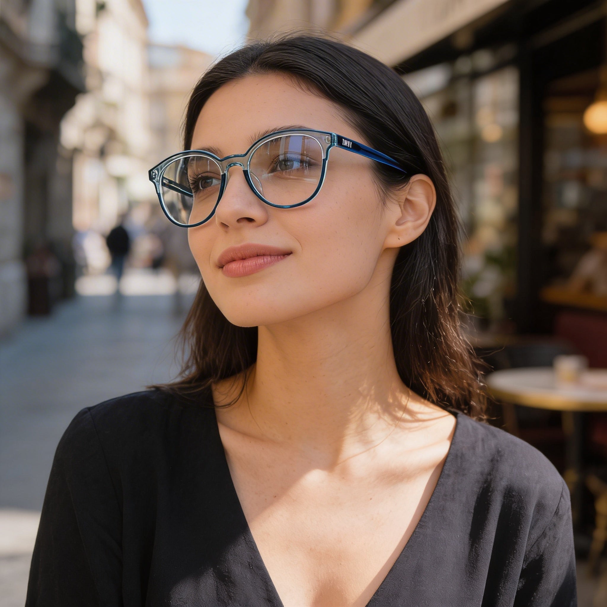 DKNY Classic Women's Acetate Frame Eyewear in Double Sage, Lens Width 50mm, Bridge 18mm, Temple 140mm, Photo 4