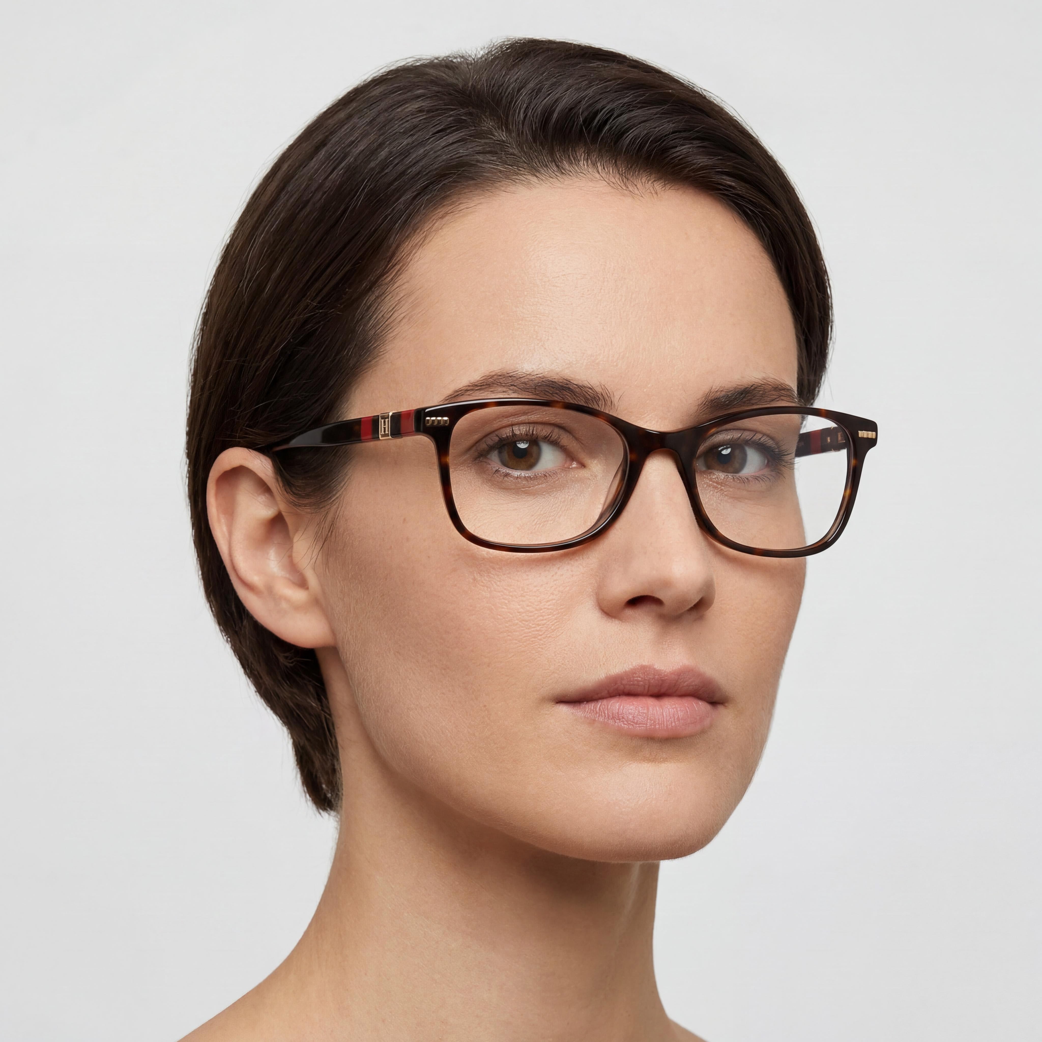 Carolina Herrera Modern Women's Sunglasses featuring an Acetate Frame in Havana Red, with 54mm Lens Width, Photo 4