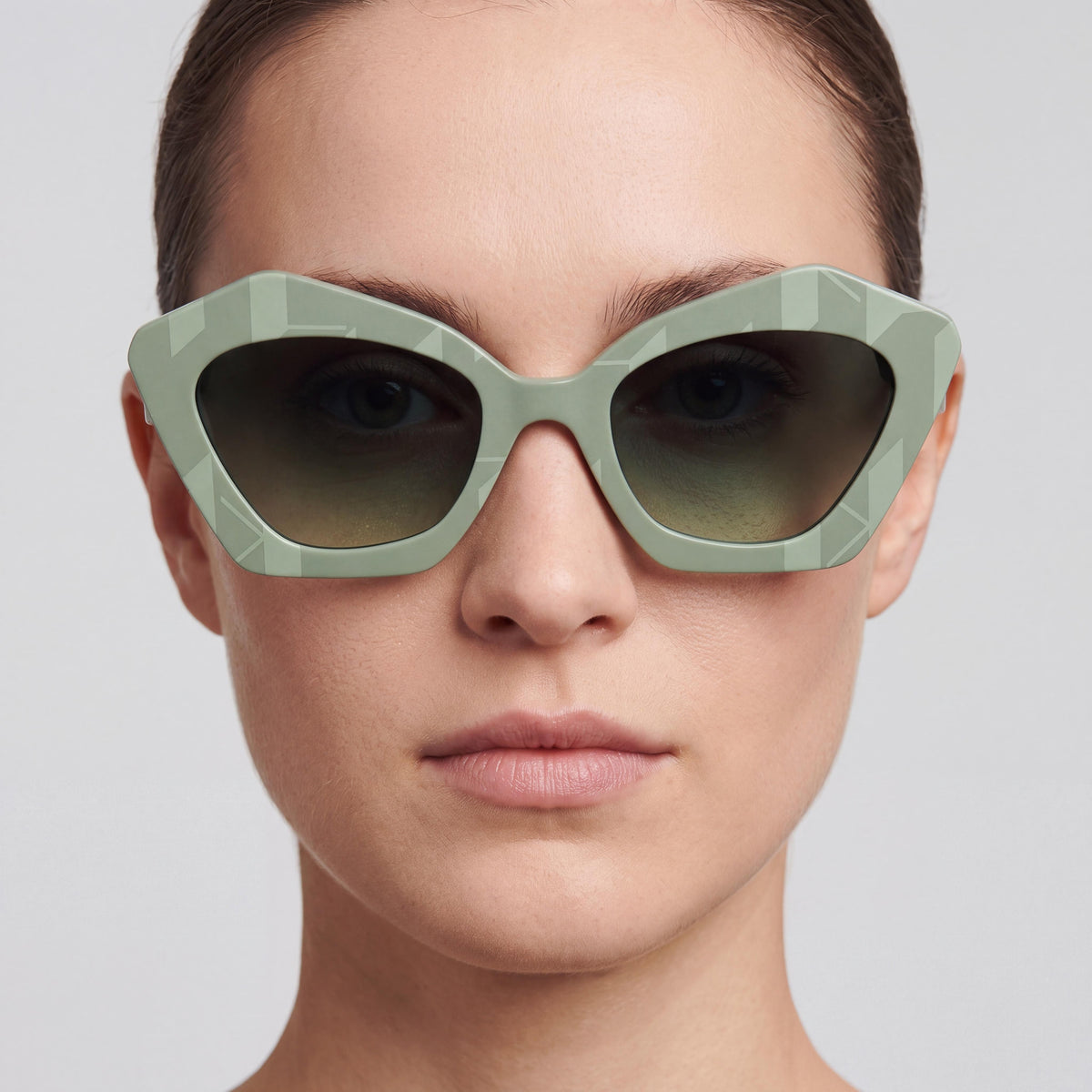 KARL LAGERFELD Kl6199s Women's Plastic Sage Frame Gradient Petrol Acid Green UV Protection Sunglasses Size M, Photo 4