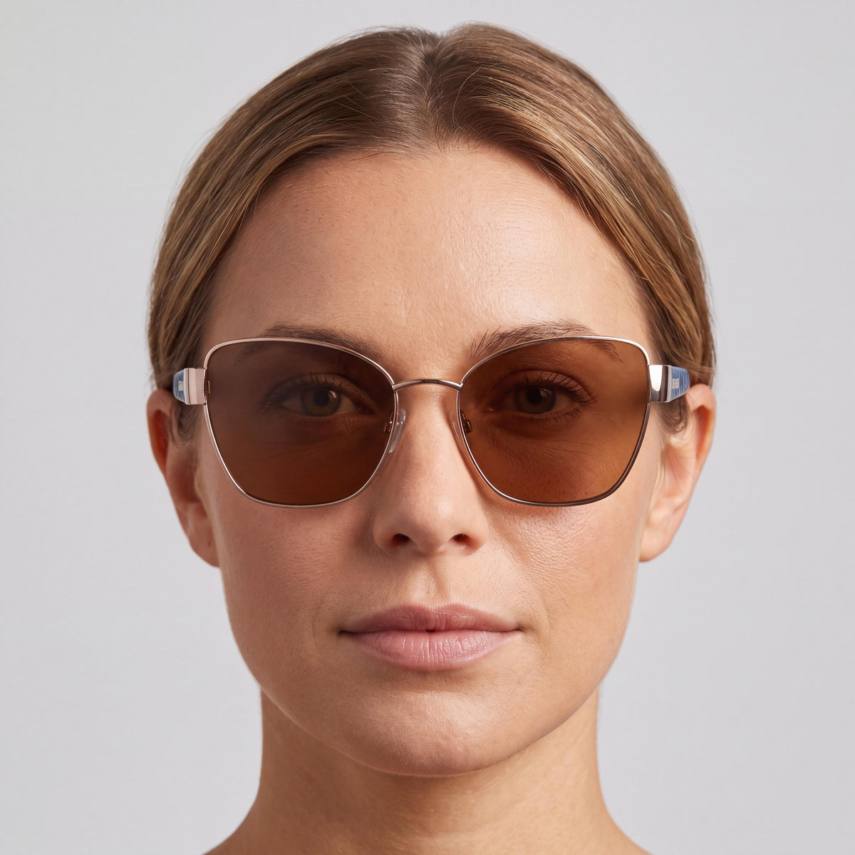 Anne Klein Modern Women's Rose Gold Acetate Frame Polarized Multicolor Polycarbonate Lens 58mm Lens Width Eyewear, Photo 5