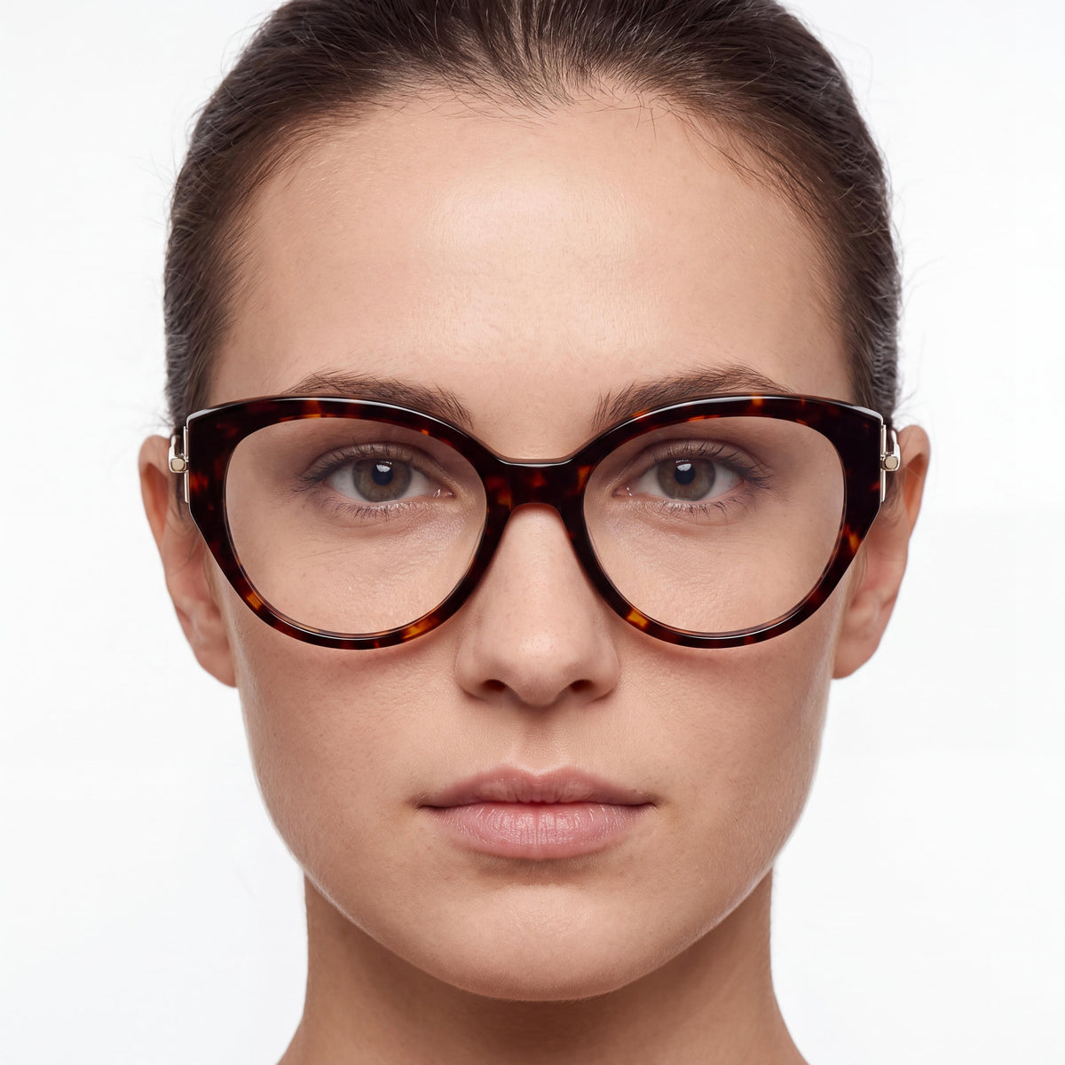 MaxMara Women's Mm5116 Plastic Frame Eyewear Dark Havana Shiny Pale Gold 52mm, Photo 4