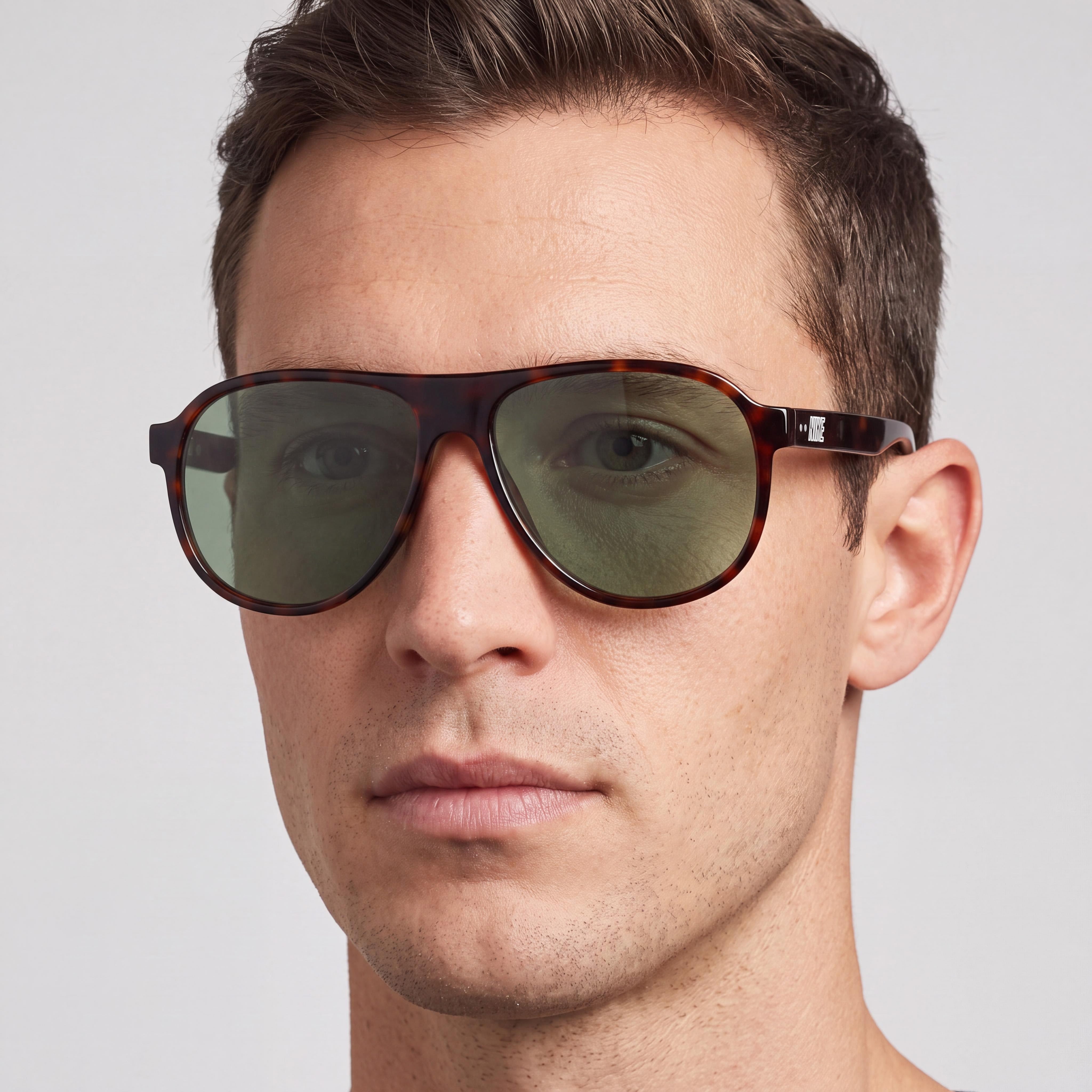 Gafas de sol Nike Vintage Icon unisex, montura de plástico verde tortuga G15, no polarizadas, 100 % protección UV, 59 mm, Photo 4