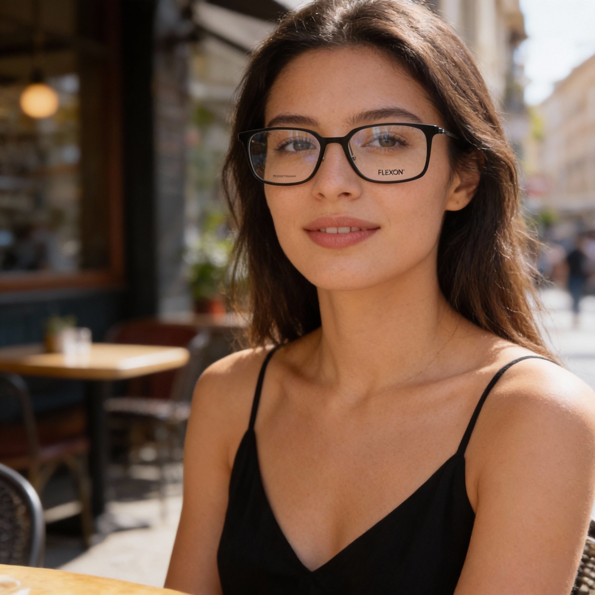 Flexon Ep8003 Unisex Black Acetate Frame Polarized Polycarbonate Lenses Sunglasses 55mm Lens Width, 18mm Bridge, 145mm Temple, Photo 4