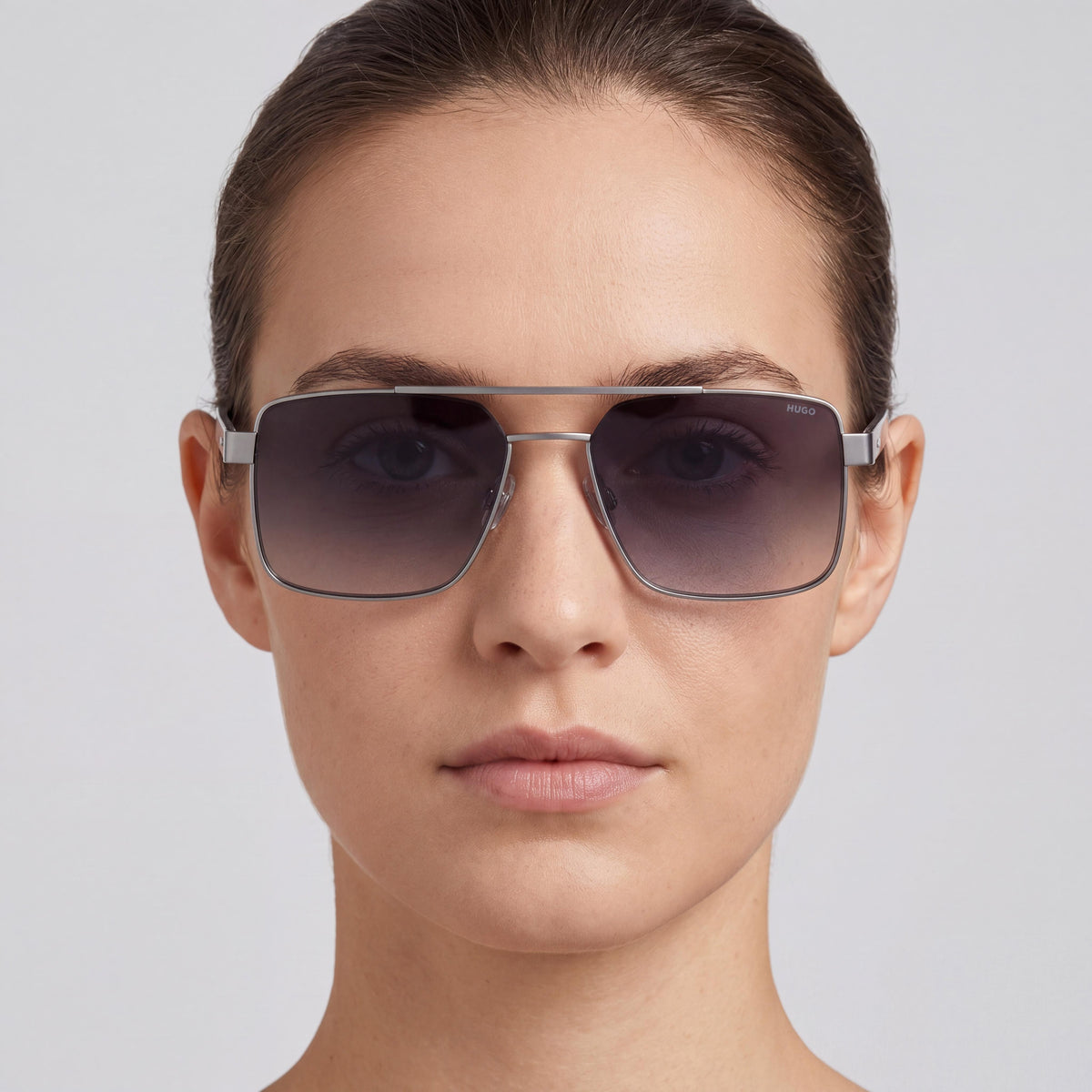 HUGO Hg 1313/S Rectangular para mujer Mate rutenio CELULOSA Ligero Plegable 56mm, Photo 4