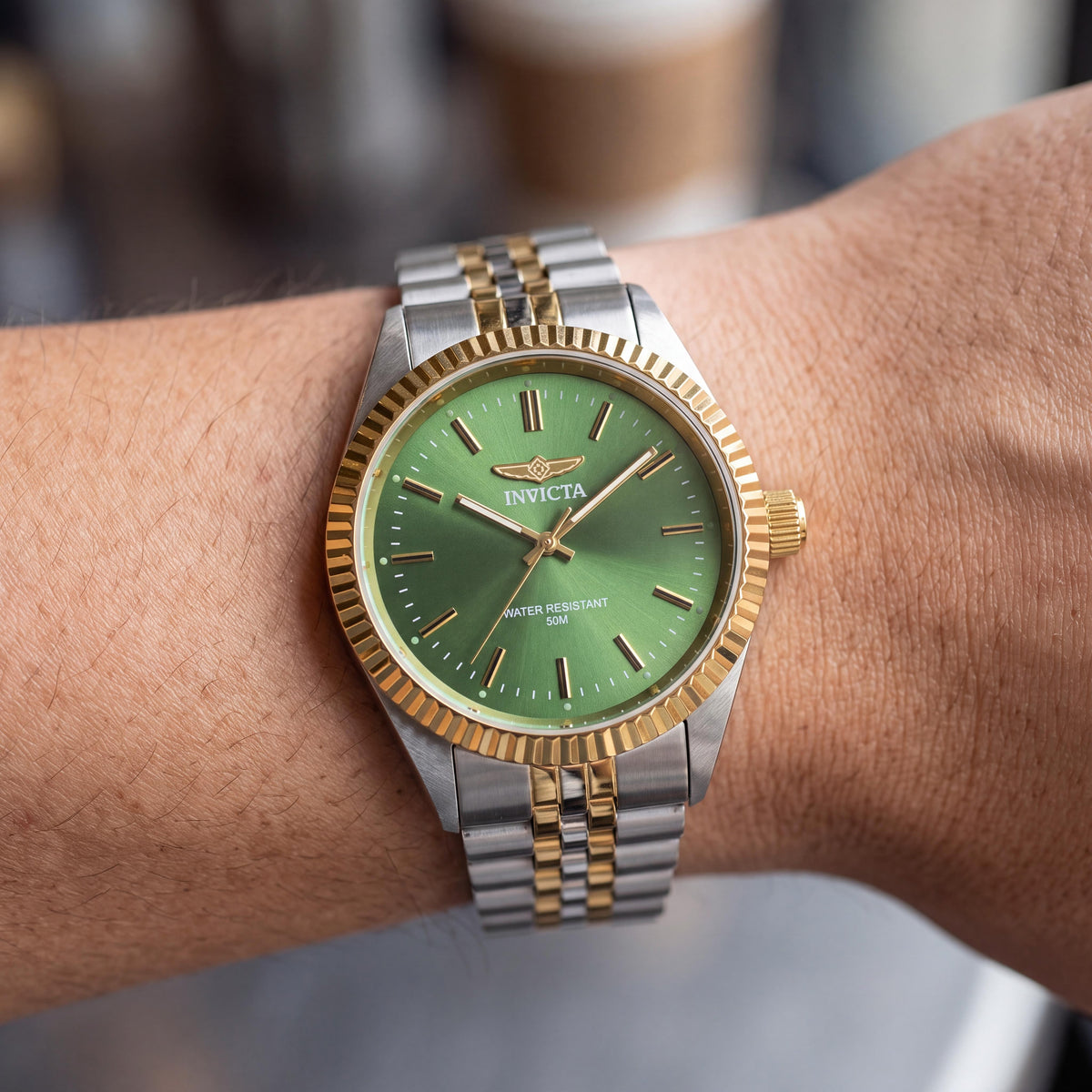 Invicta 49315 Specialty Unisex Quartz Watch, 43mm, Green Dial, Two-Tone Stainless Steel, Photo 3