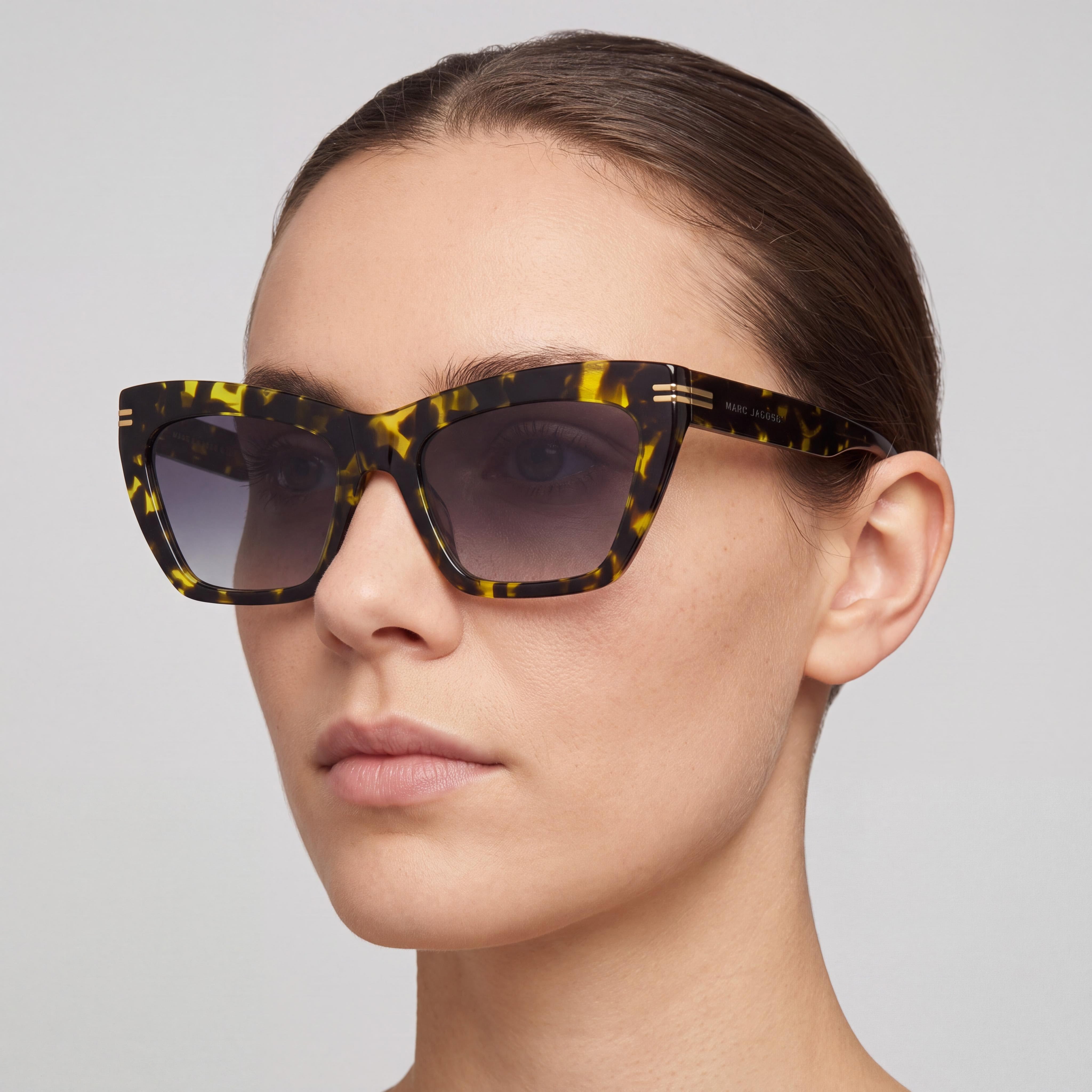 Marc Jacobs Mj 1112/S Women's Black Crystal Acetate Sunglasses, Dark Grey Shaded Polycarbonate Lenses, UV Protection 54mm, Photo 5