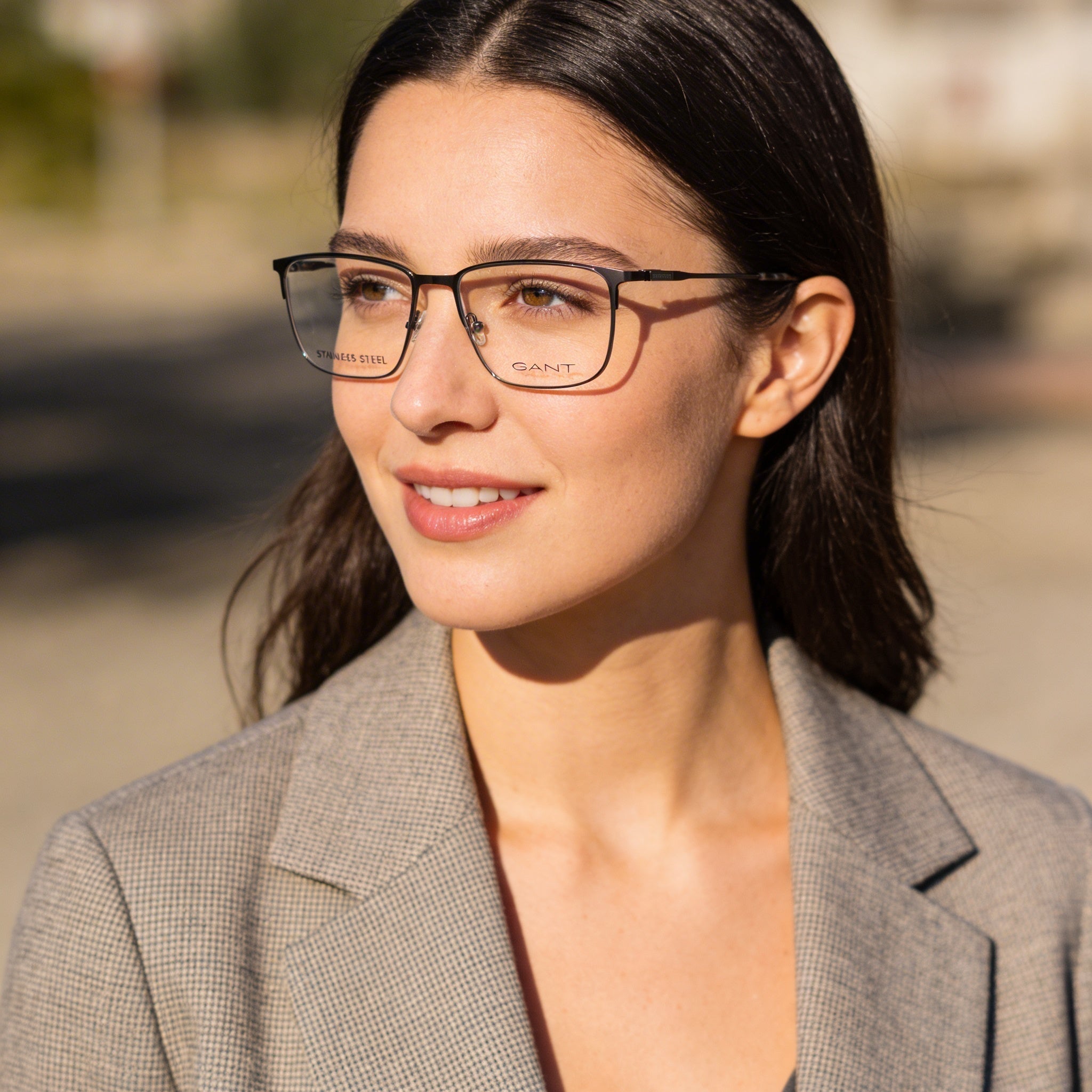 GANT Ga3241 Gafas Unisex con Montura de Acero Inoxidable en Níquel Oscuro Anticuado Mate - 53mm, Photo 5