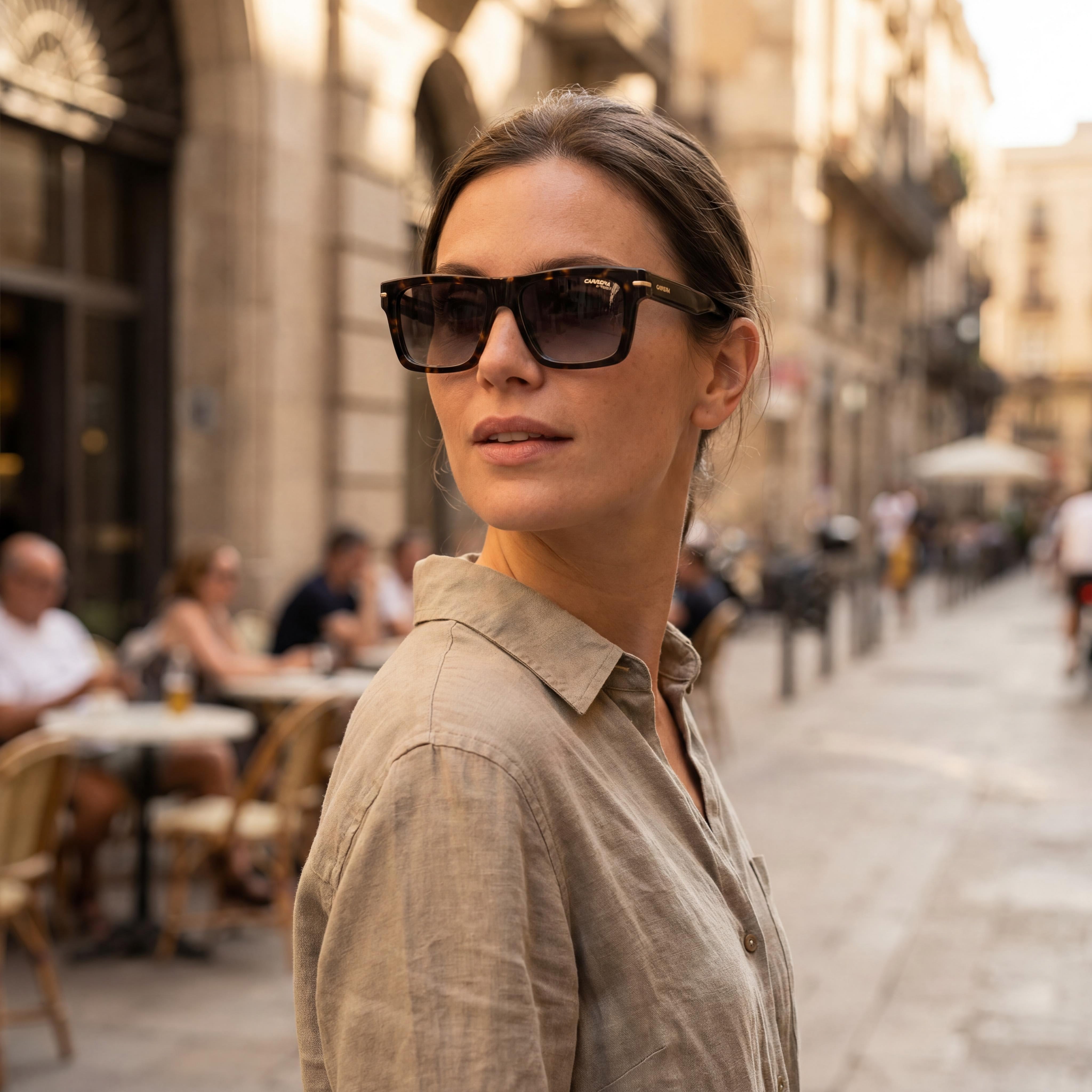 Carrera Classic Unisex Acetato Habana Oscuro/Montura Gris Oscuro Degradado con Lentes Degradados Gris Oscuro con Protección UV 54mm, Photo 5