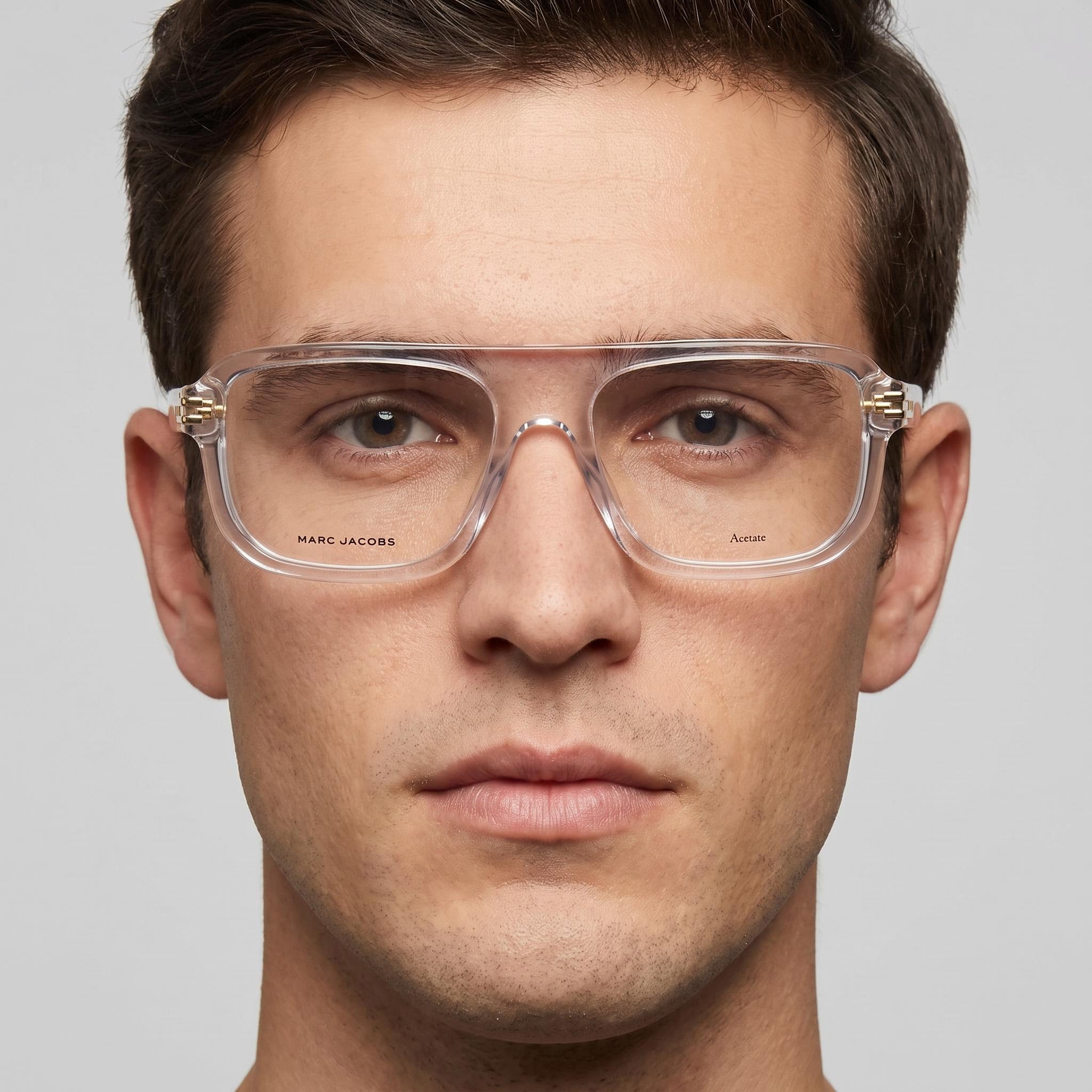 Marc Jacobs Modern Men's Crystal Acetate Frame Non-Polarized Polycarbonate Lenses Eyewear 56mm Lens Width, Photo 5