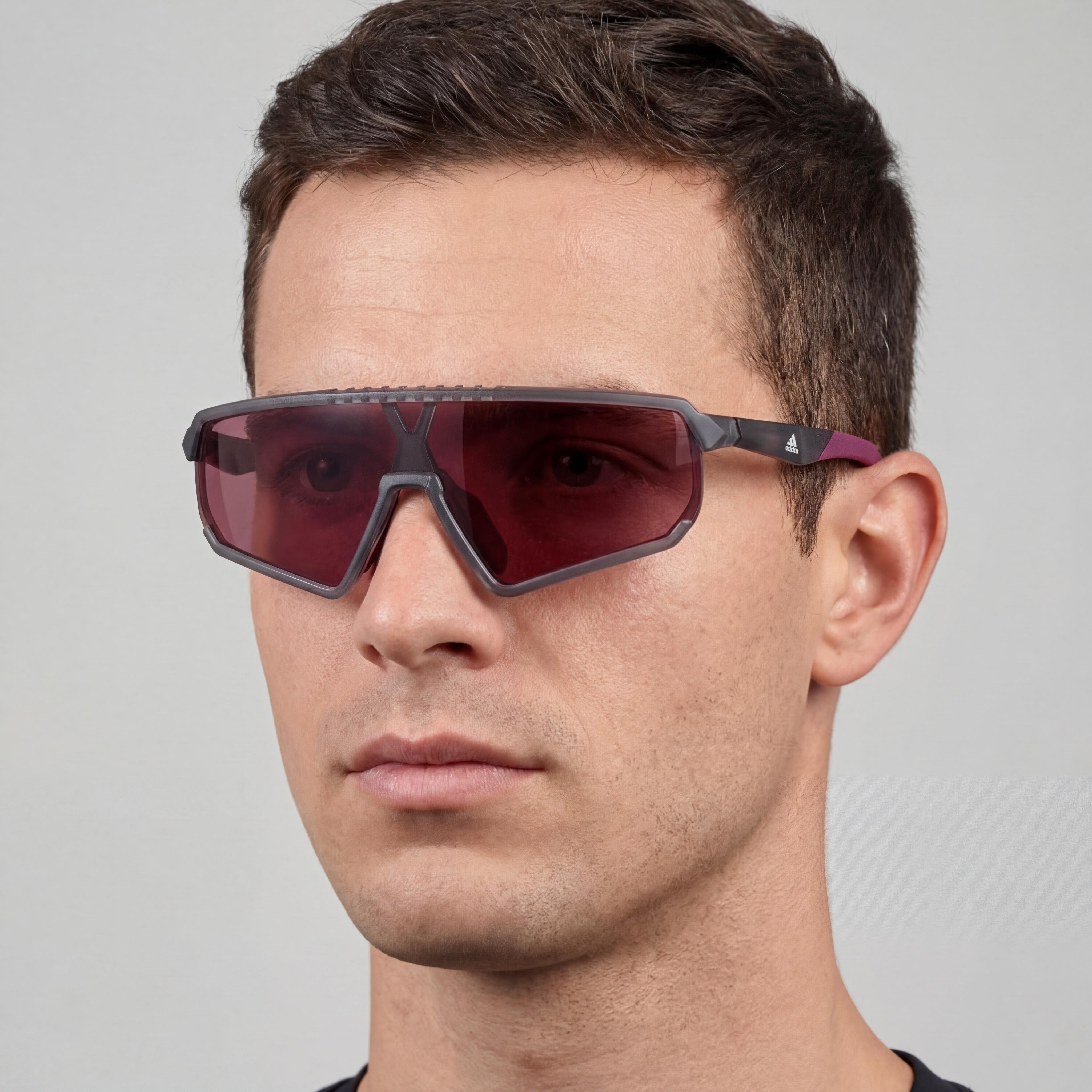 Adidas Contemporaneo Men's Grey Plastic Shield Vinaccia UV Protected Non-Polarized Sunglasses 58mm, Photo 4