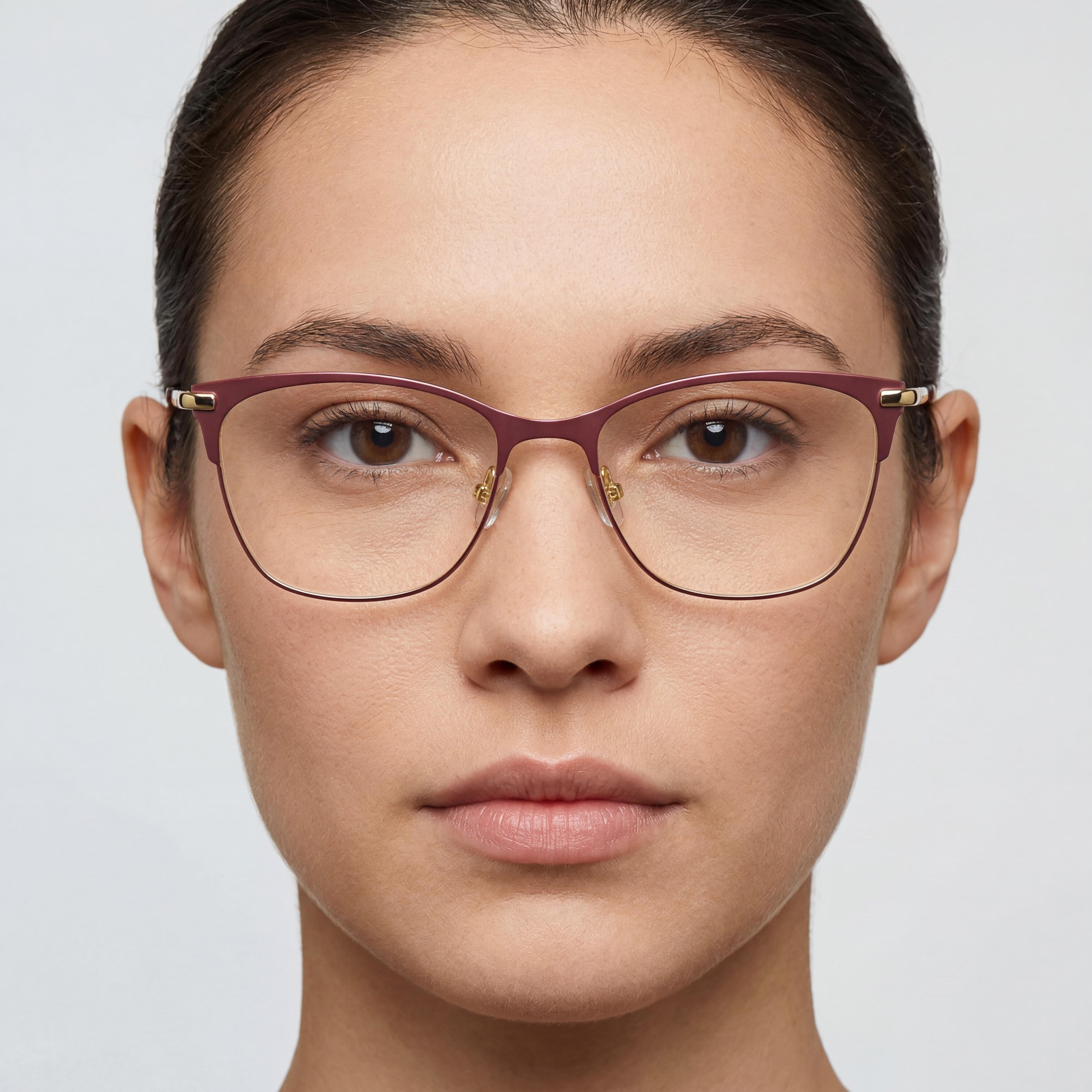 kate spade new york Gafas Unisex Bendall de Acero Inoxidable Color Borgoña y Dorado, Cuadradas, con Montura Completa, 52mm, Photo 4