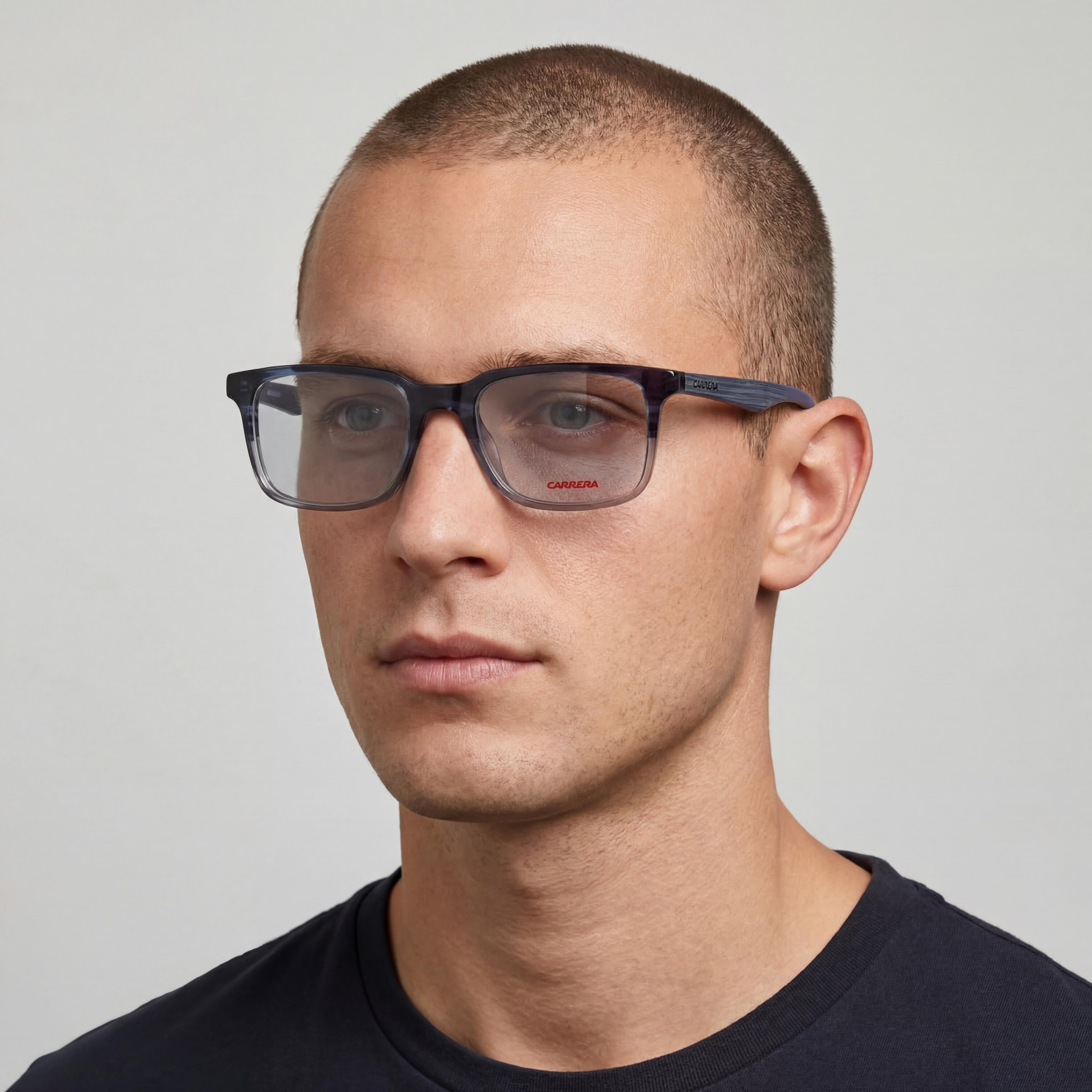 Carrera CARRERA 5546/SAM Men's Full-Rim Plastic Blue Havana non- Rectangular 52mm Eyeglasses, Photo 4