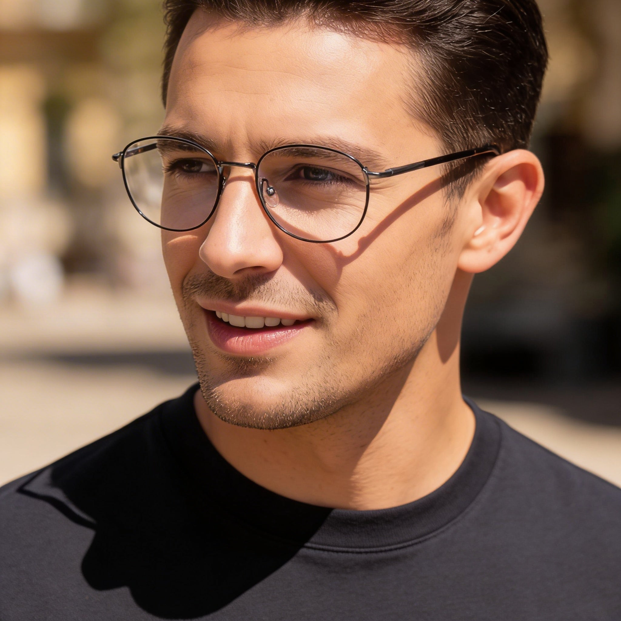 Banana Republic Donn Men's Metal Eyeglass Frames in Havana Grey, Lens 48mm, Bridge 20mm, Temple 140mm, Photo 4