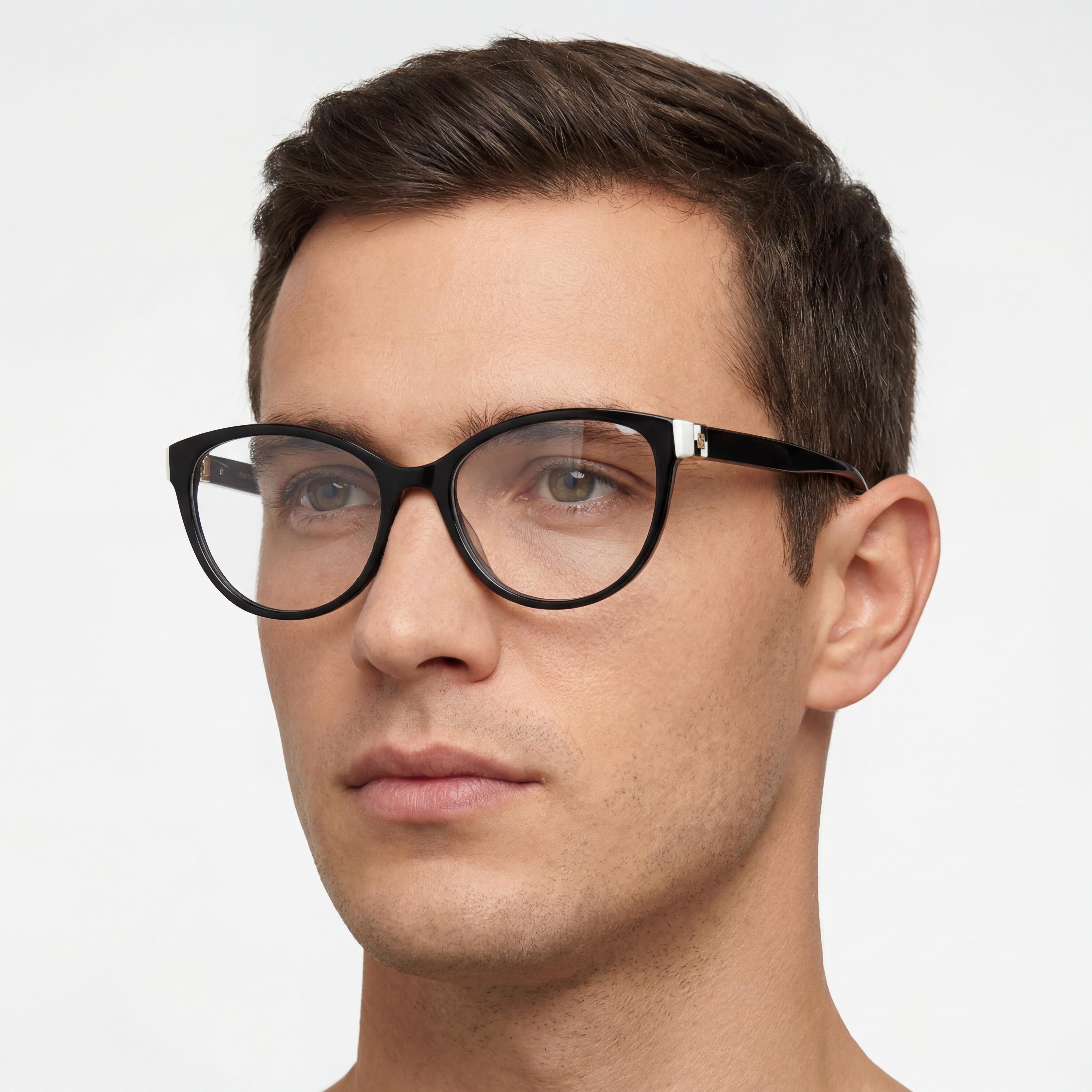 Gafas de sol Carolina Herrera Clásicas para Hombre, Montura de Plástico Negra y Blanca, Lentes No Polarizadas de 55mm de Ancho, Photo 4