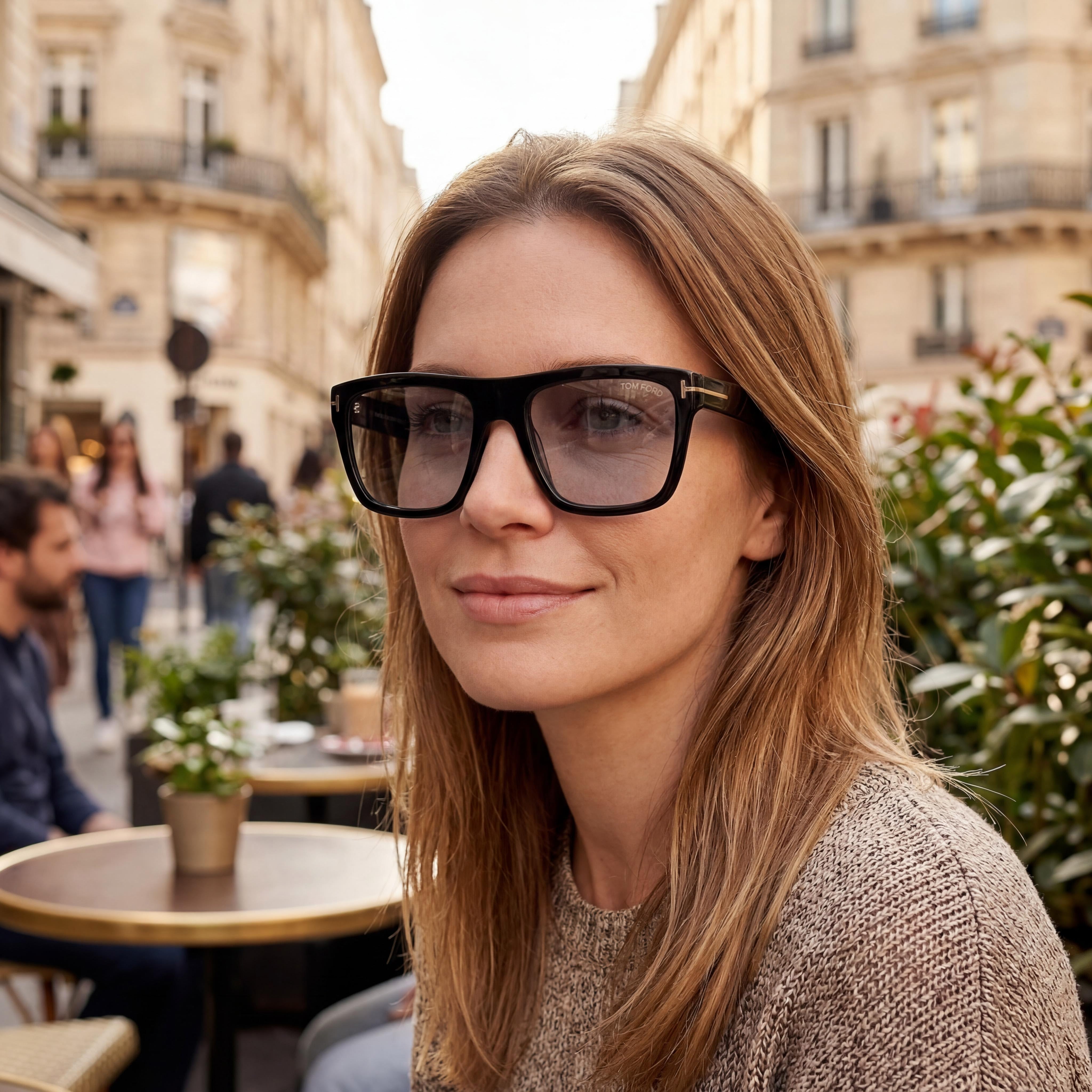 Tom Ford Alberto FT1077-N Unisex Multi-coloured Plastic Smoke Polarized UV Protection 55mm Sunglasses, Photo 6