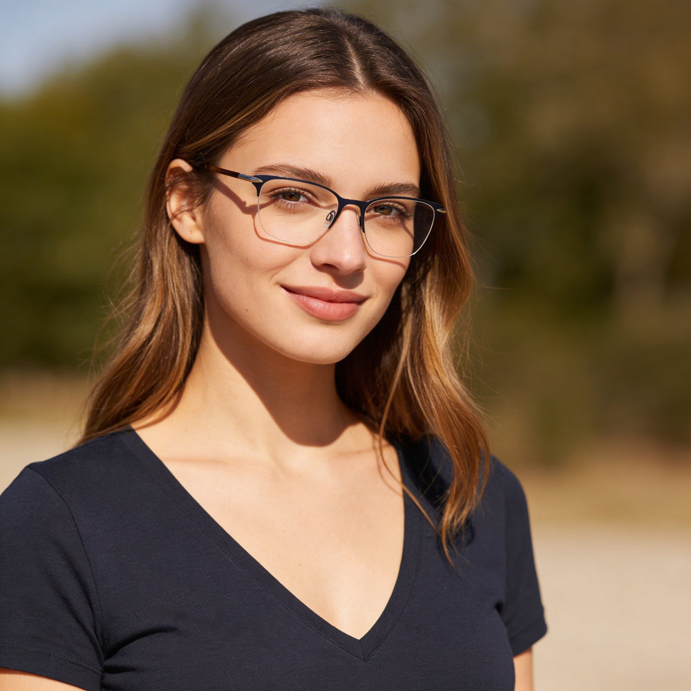 Rag & Bone Rnb7029 Unisex Eyeglasses featuring Matte Blue Alloy Steel Frame Construction, Size 55mm