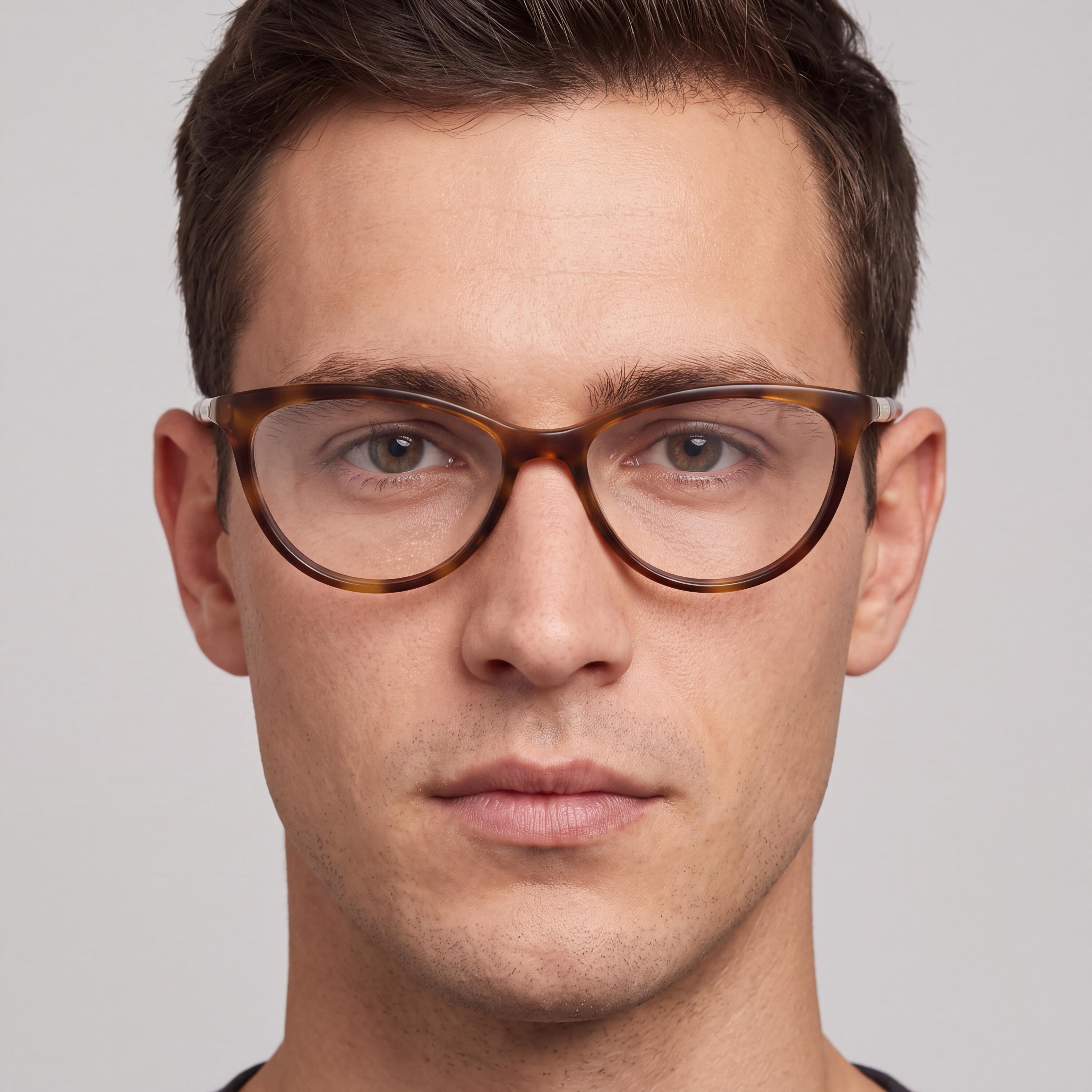 Gafas modernas de acetato para hombre Lacoste L2952 en Habana con 54 mm de ancho de lente, 15 mm de puente, 140 mm de patilla, Photo 5
