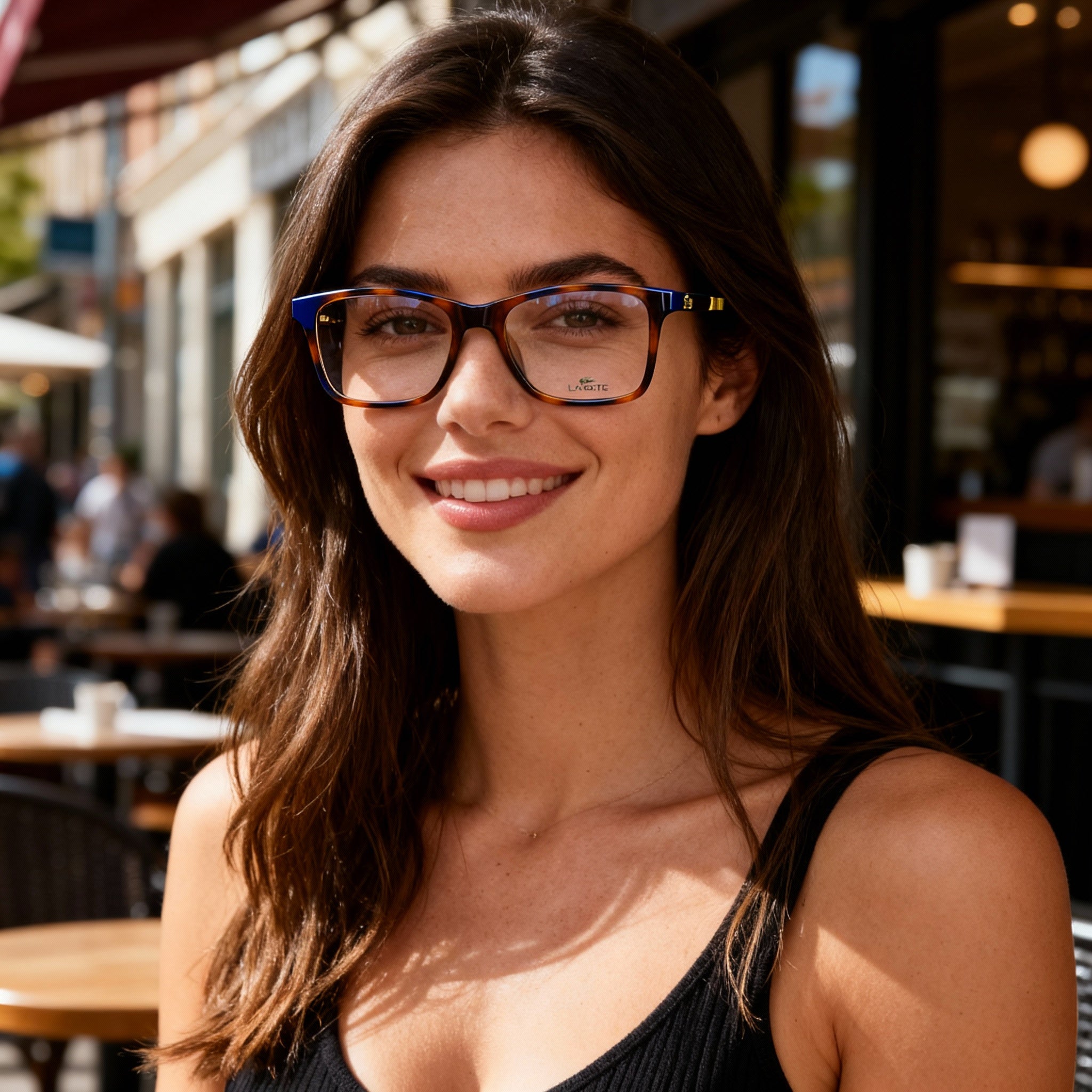 Lacoste L3647 Unisex Casual Optical Eyeglasses Frame, Havana Color, Injected Material, 50mm Lens Width, Photo 3