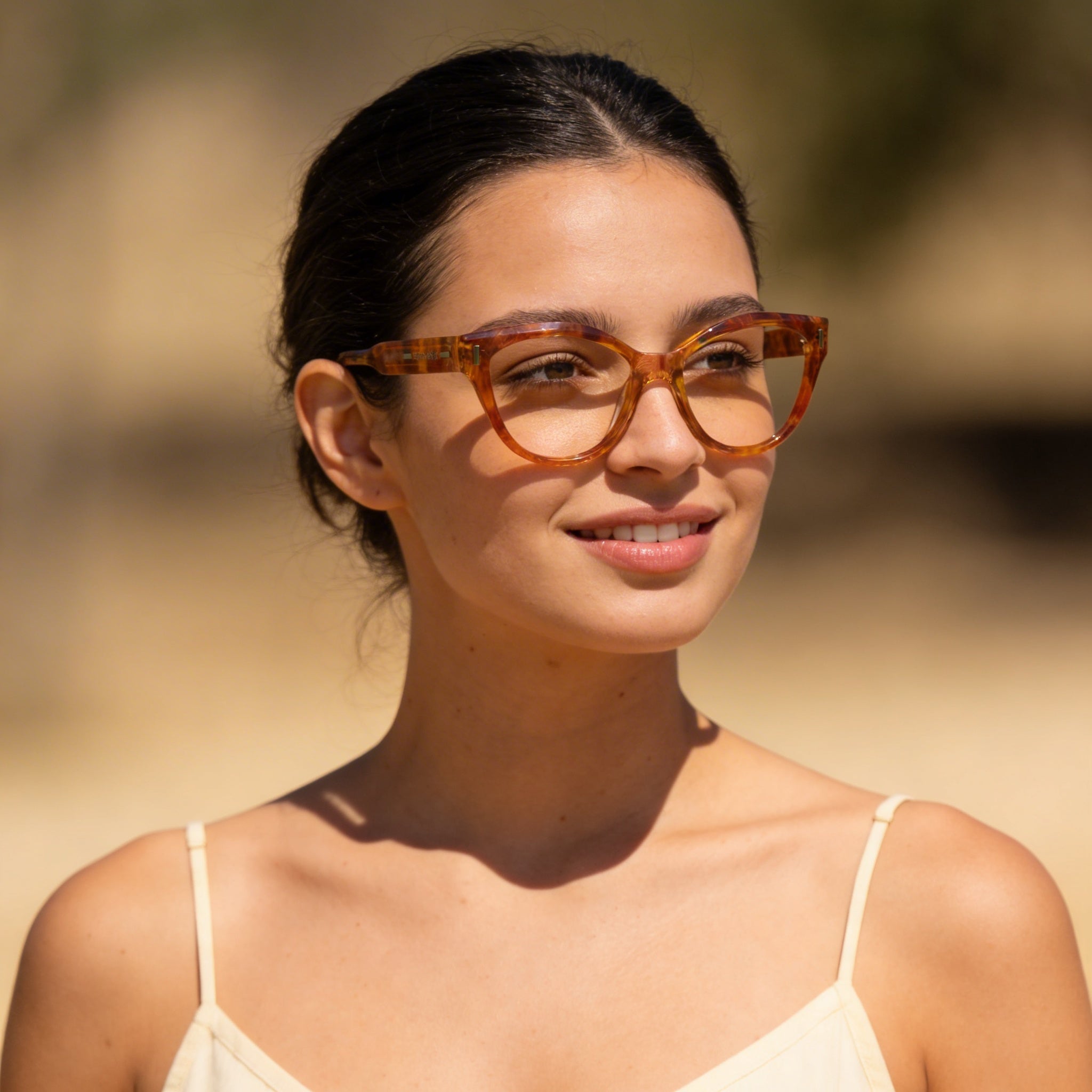 Calvin Klein Ck23541 Women's Acetate Frame Polycarbonate Lens Caramel Havana 53mm Sunglasses, Photo 6