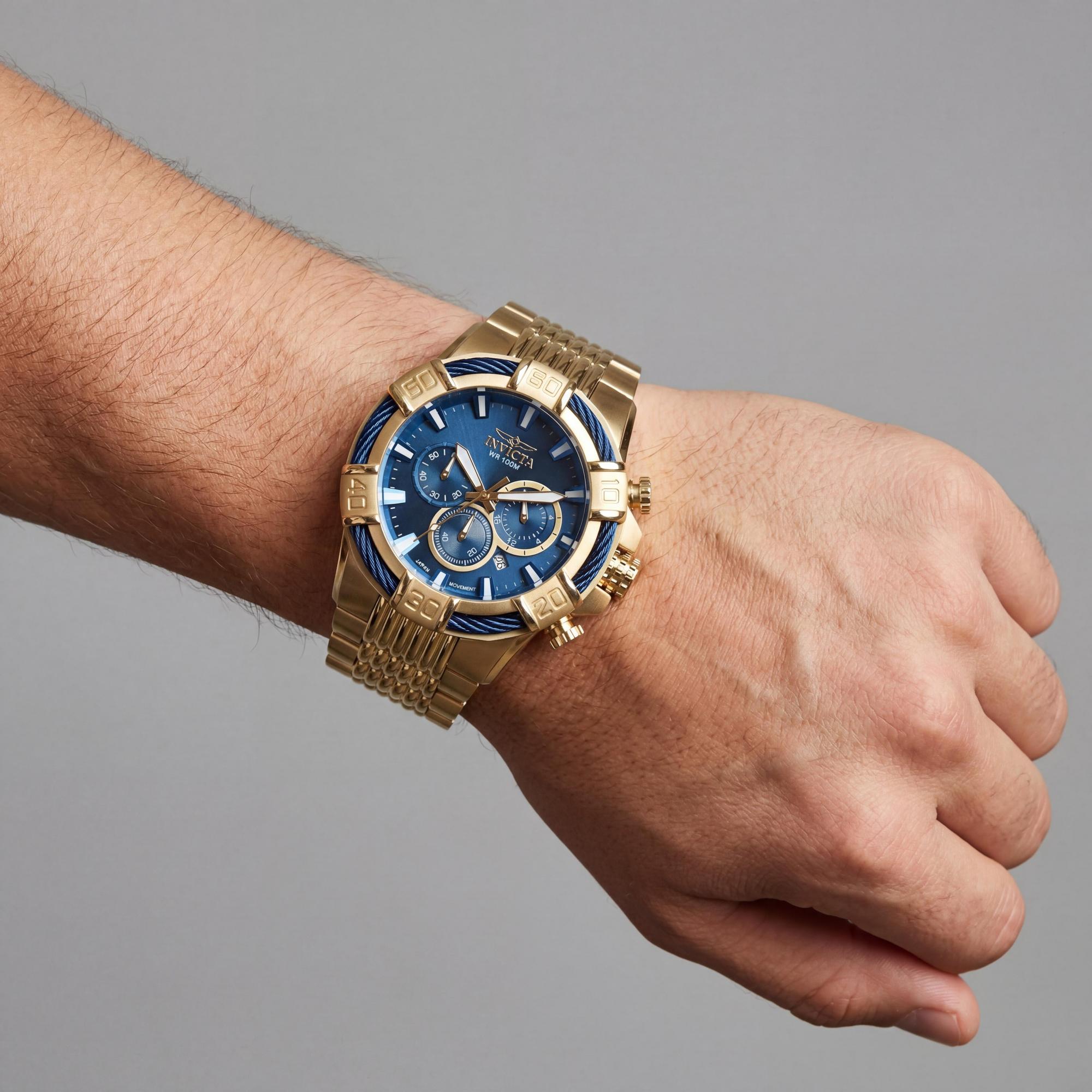 Reloj de cuarzo unisex Invicta Bolt 49904 de 51 mm con pulsera de acero inoxidable, esfera azul y 60 segundos., Photo 3