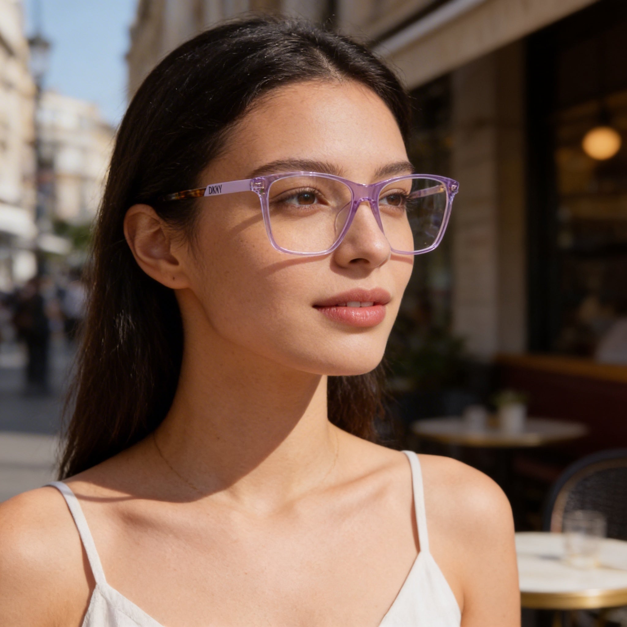 DKNY Dk5067 Lilac Crystal Acetate Eyeglass Frames for Women with 53mm Lens, 15mm Bridge, 140mm Temple, Photo 6