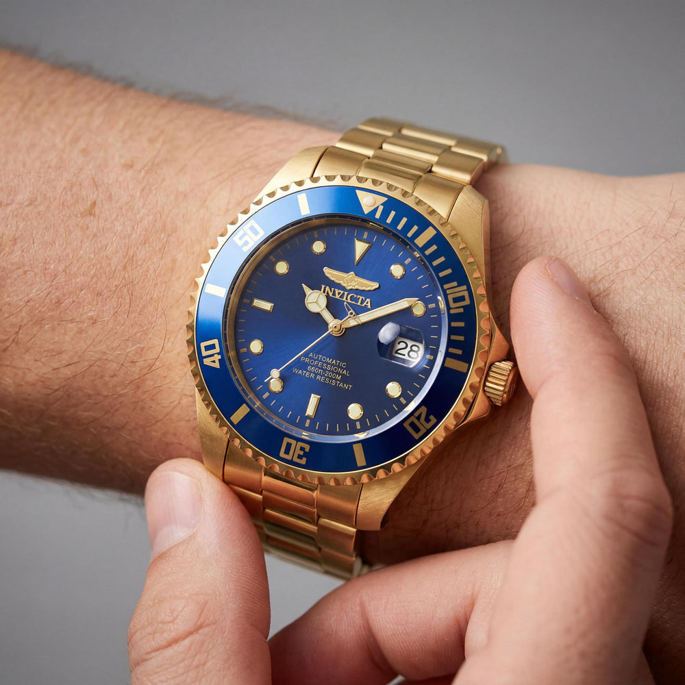 Invicta 35726 Men's Gold/Blue Automatic Watch, 47mm