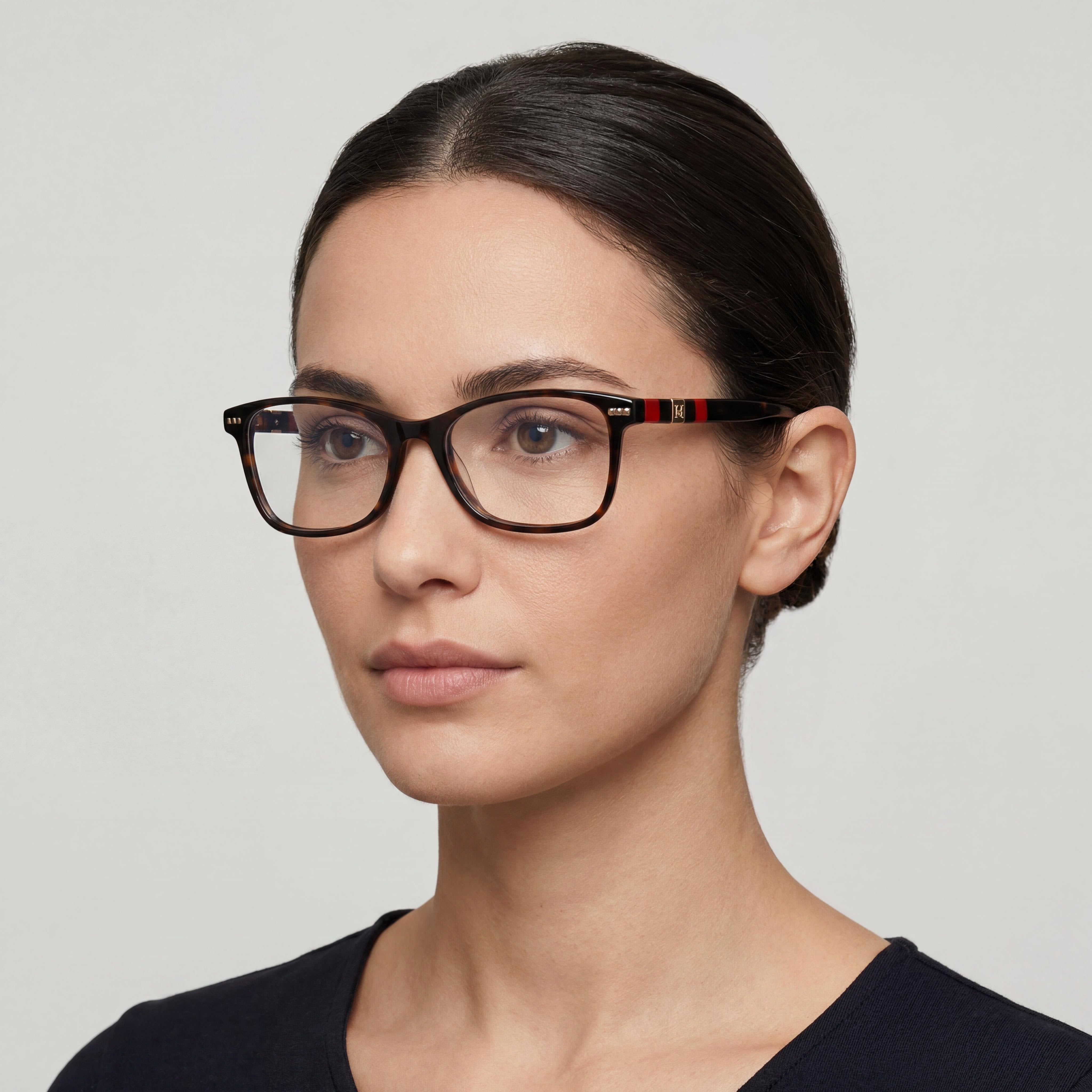 Carolina Herrera Modern Sunglasses for Women, Acetate Havana Red Frame, Polycarbonate Lenses, 54mm, Photo 3