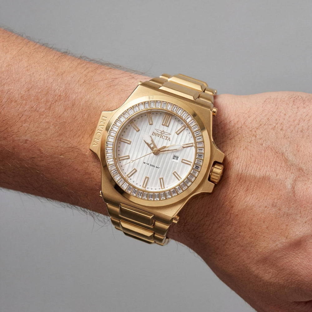 Invicta Akula 49136 Unisex Gold-Tone Stainless Steel Quartz Movement 20 ATM Water Resistant 58mm Case Bracelet Watch